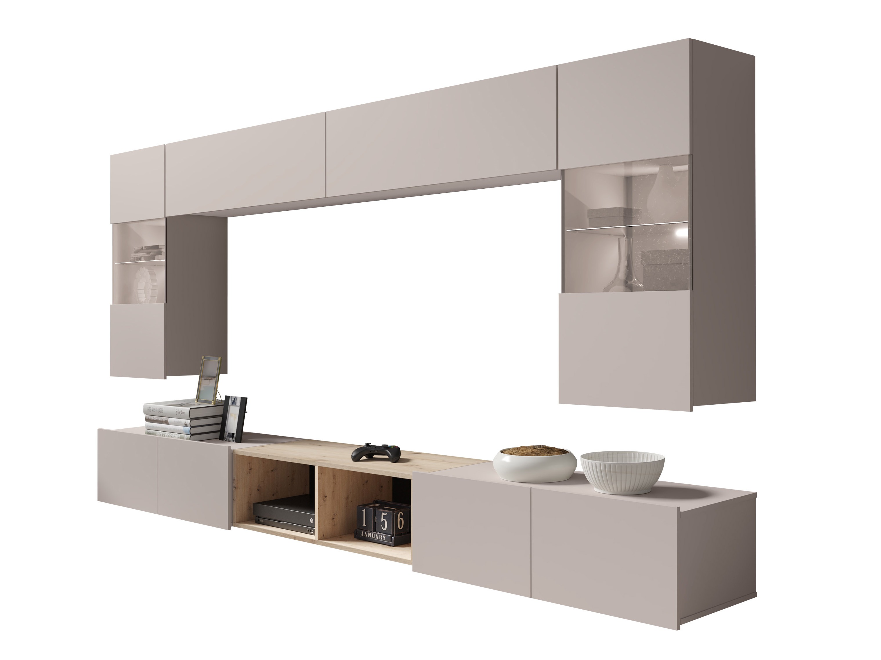 Комплект за хол Remus XXIV (Кашмир + Artisan дъб)