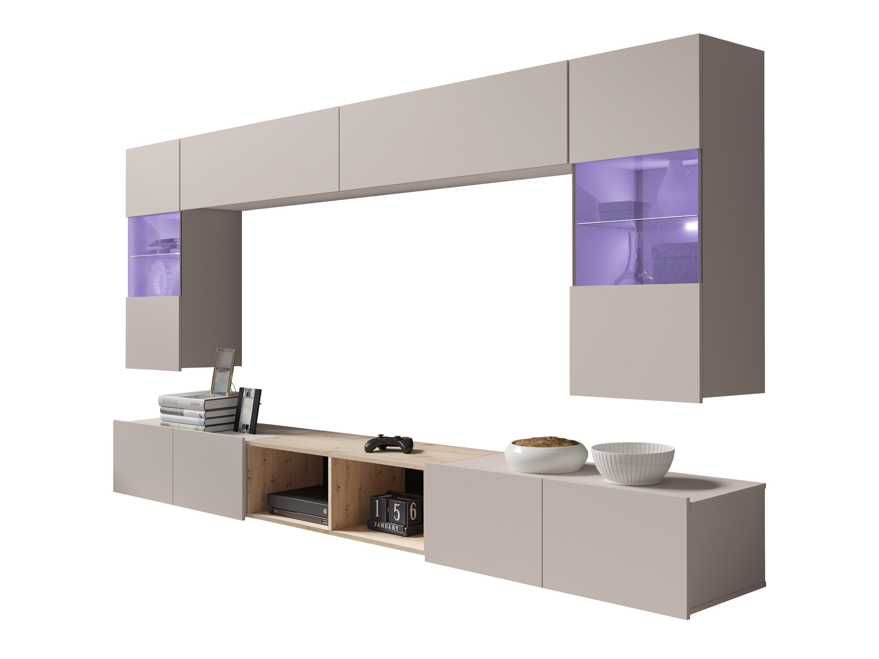 Комплект за хол Remus XXIV (Кашмир + Artisan дъб)