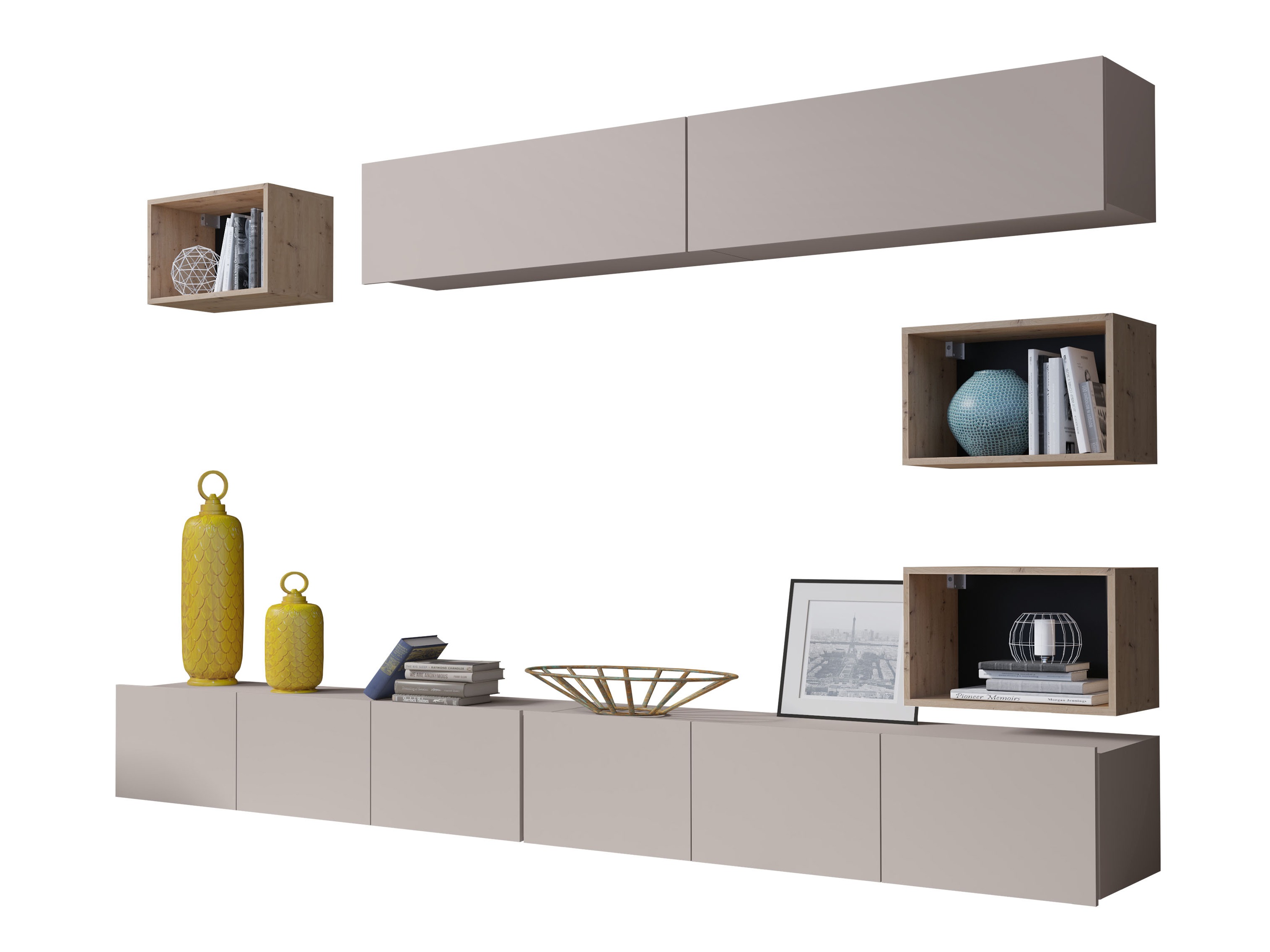 Комплект за хол Remus XXXI (Кашмир + Artisan дъб)