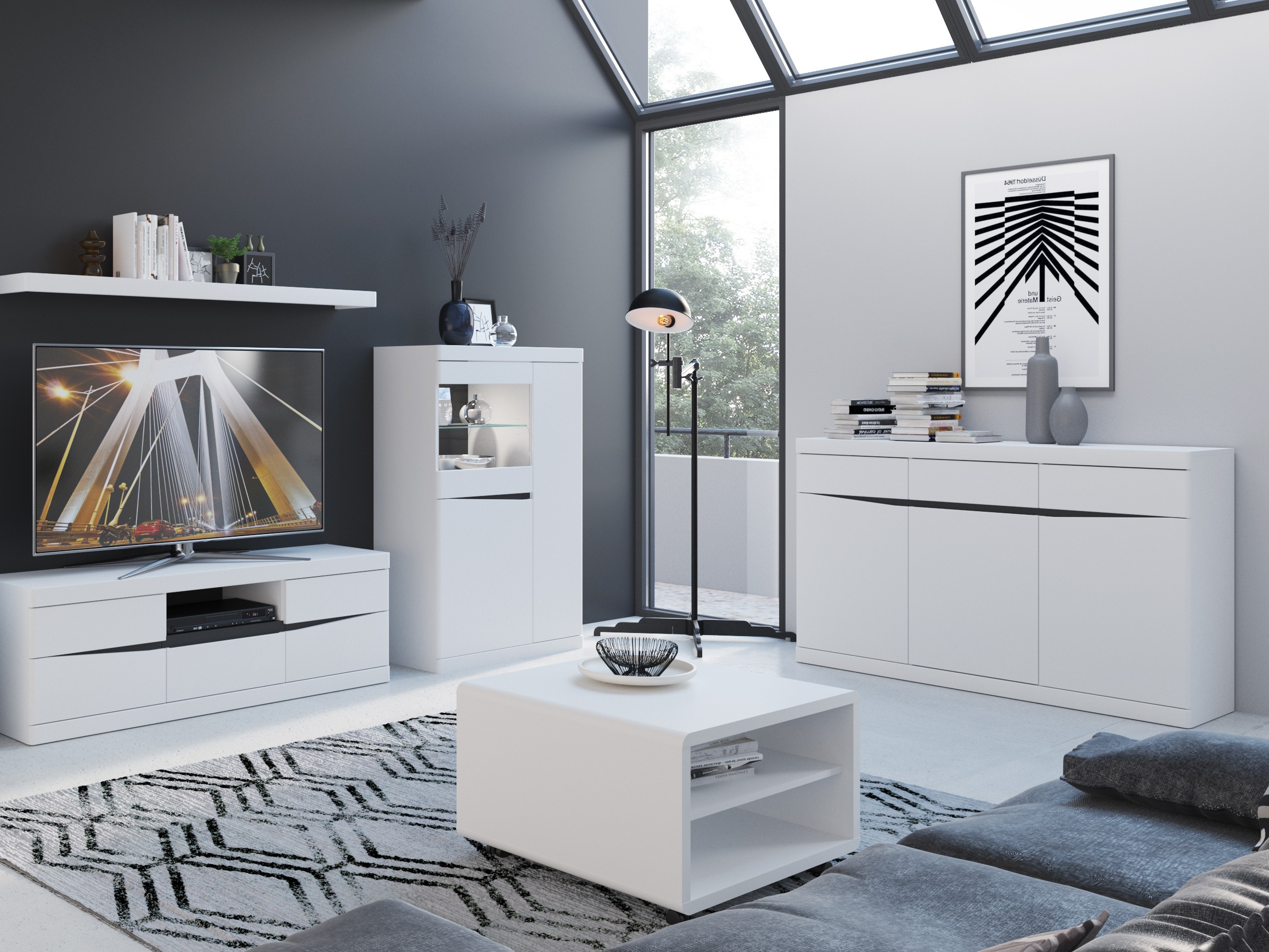 Масичка за кафе Venlori 114 (Бял)