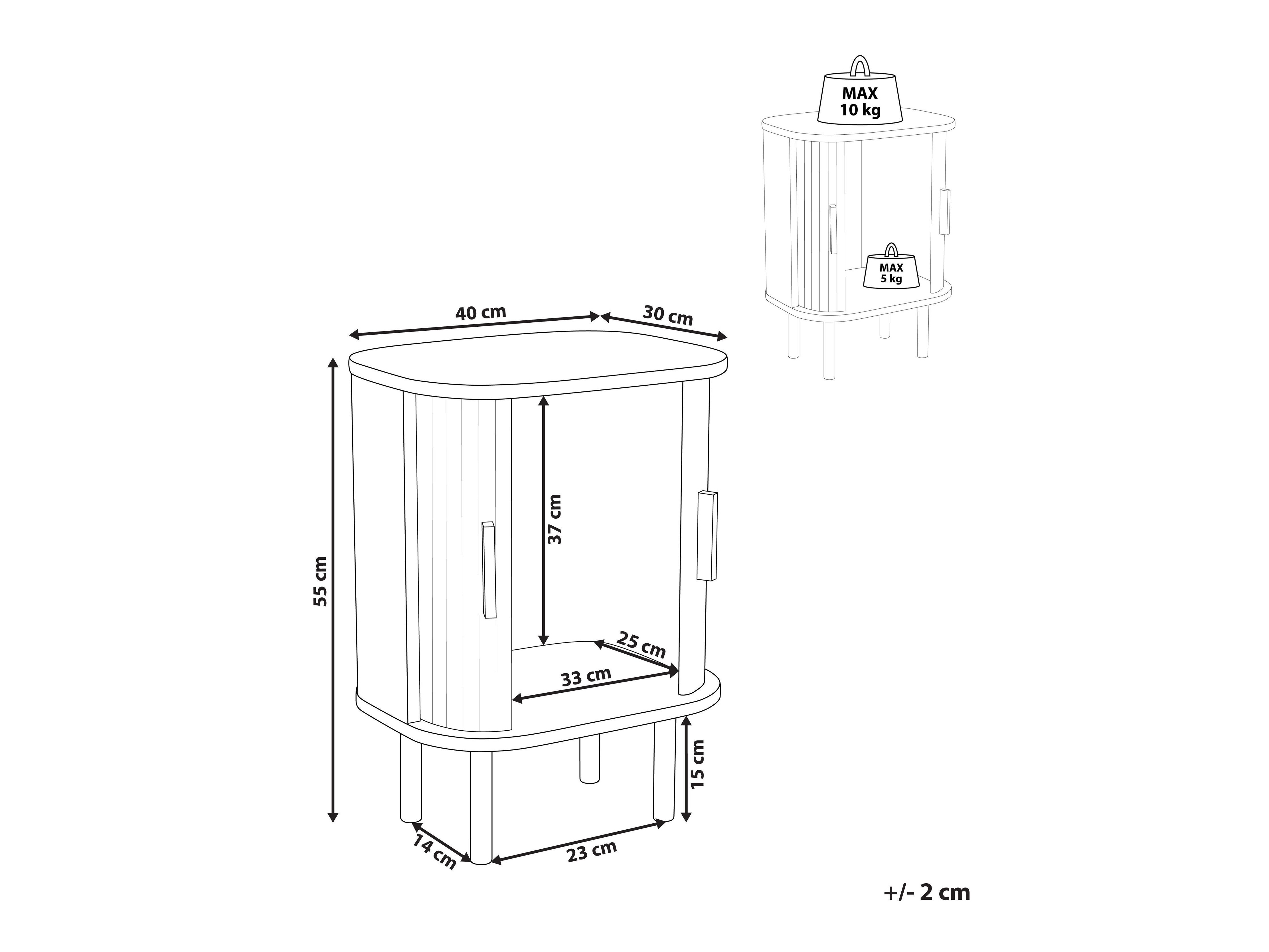 Нощно шкафче Fencalu 111 (Тъмнокафяв)