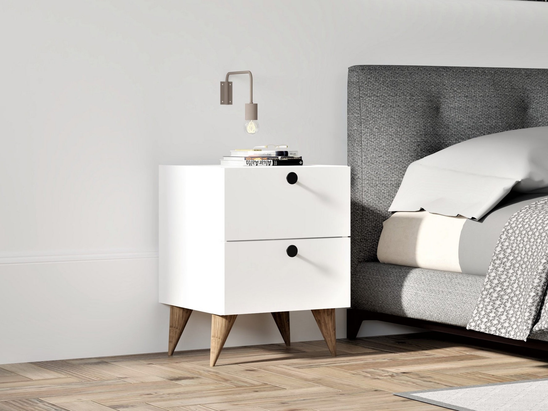 Нощно шкафче Kailua 2594 (Бял)