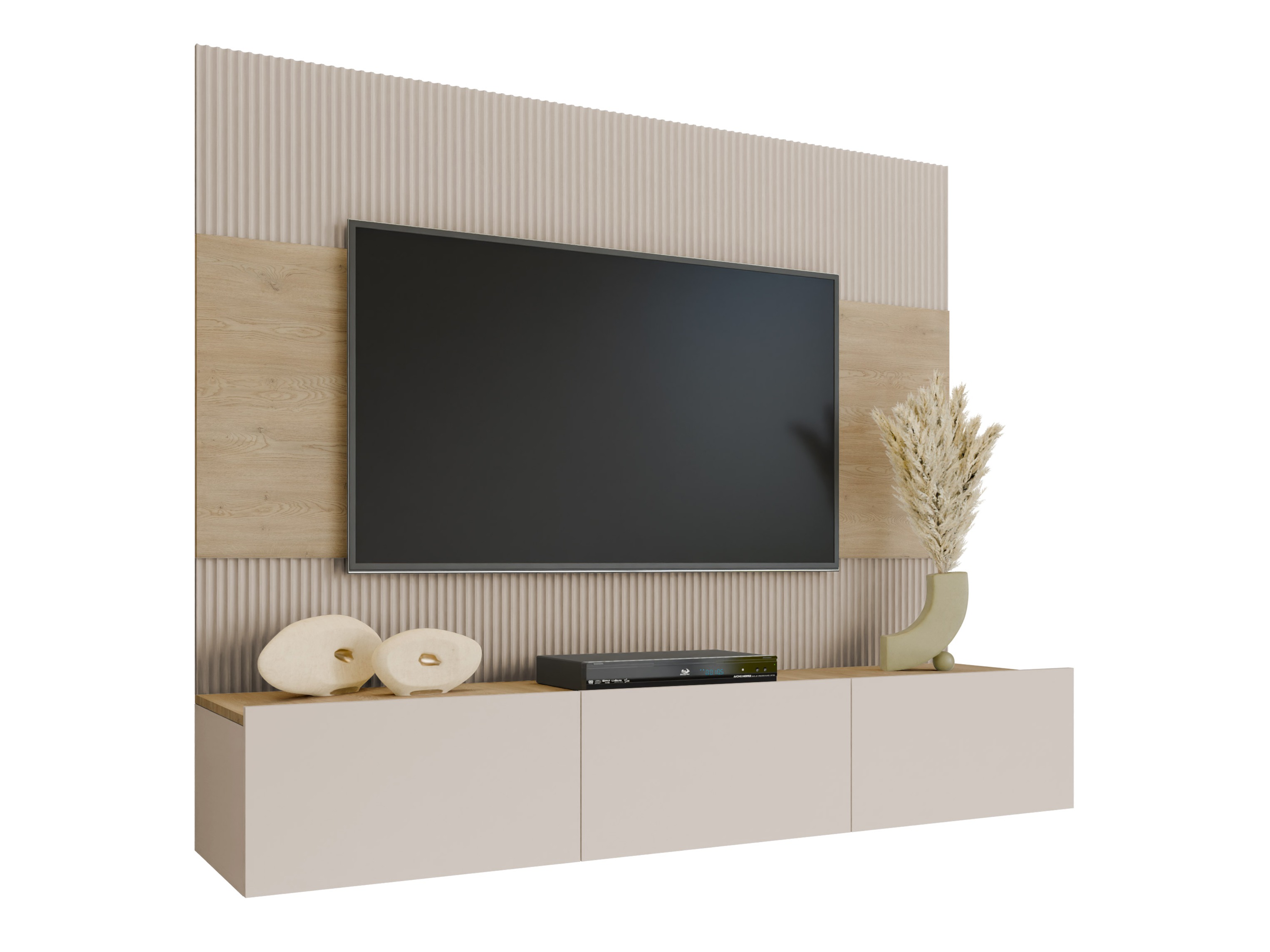 Комплект за хол Comfivo Salix (Бежов + Кремона дъб)