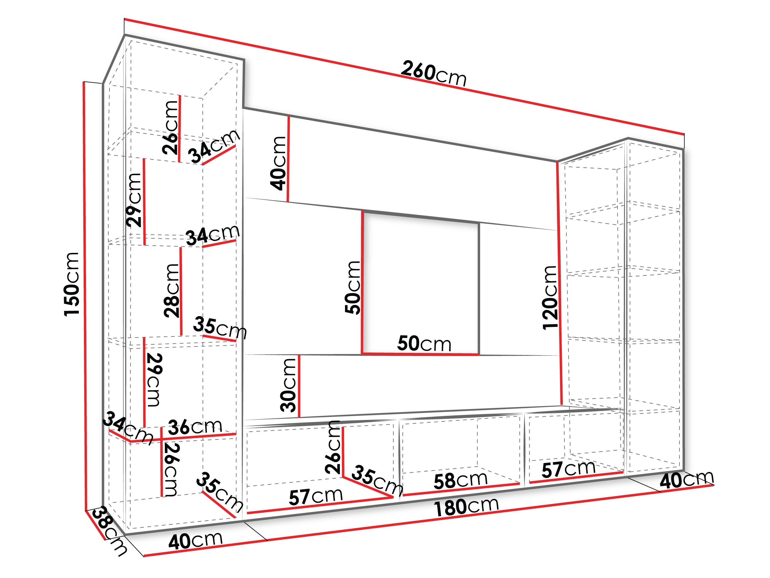 Комплект за хол Comfivo Salix V (Бял + Бял мрамор)