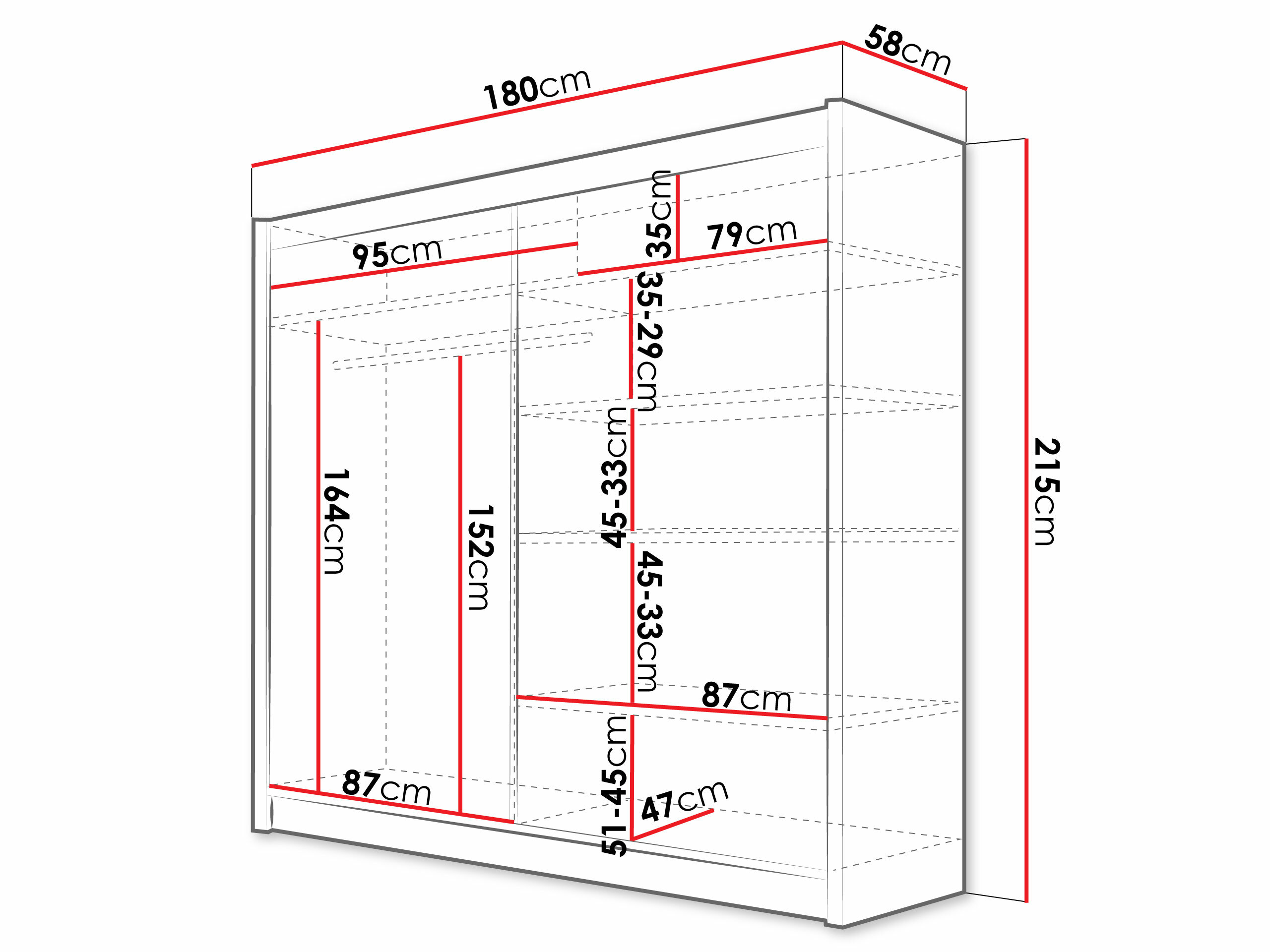 Гардероб Closico Area (Бял)