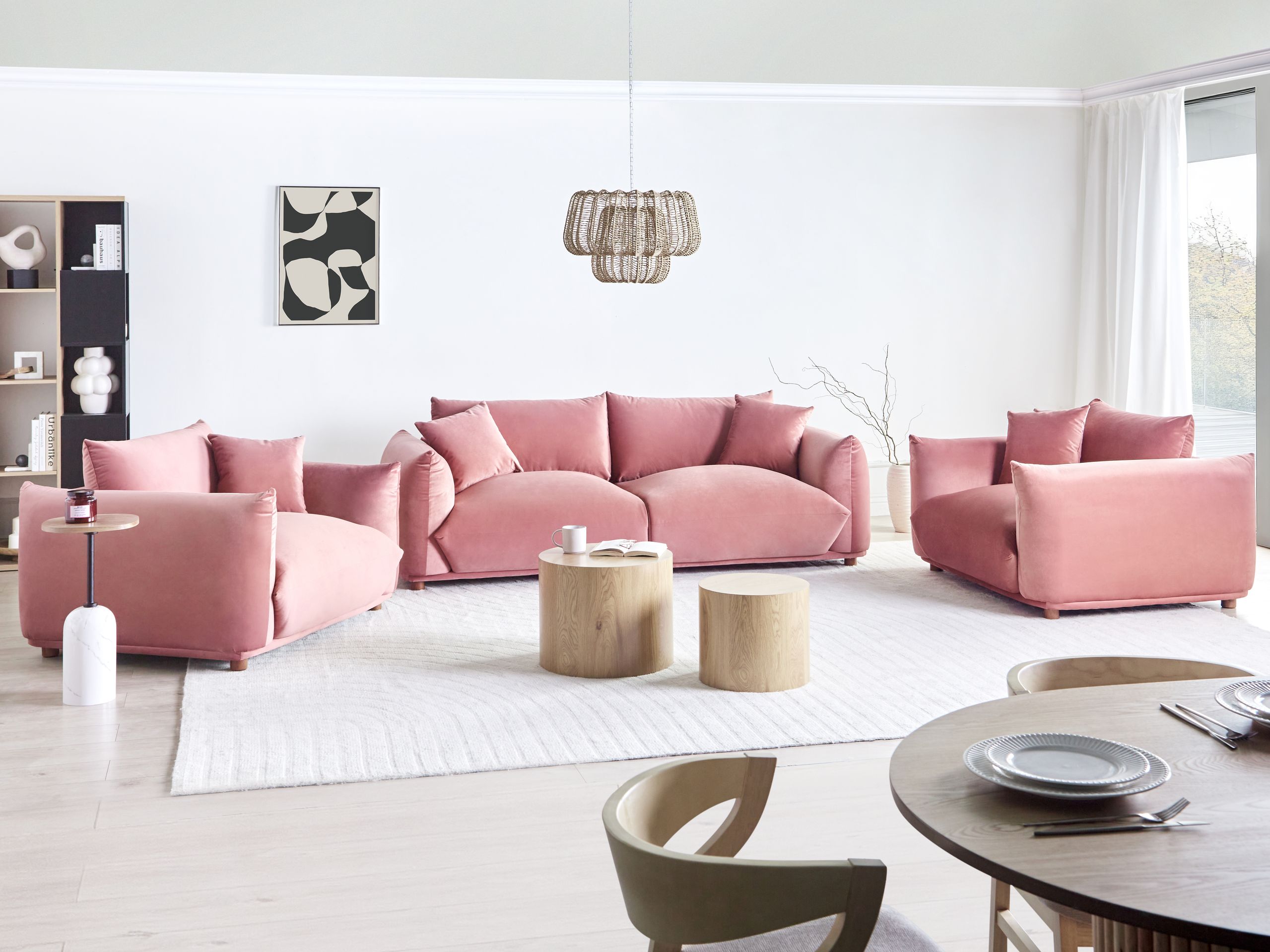 Комплект мека мебел Berwyn 2724 (Роза)