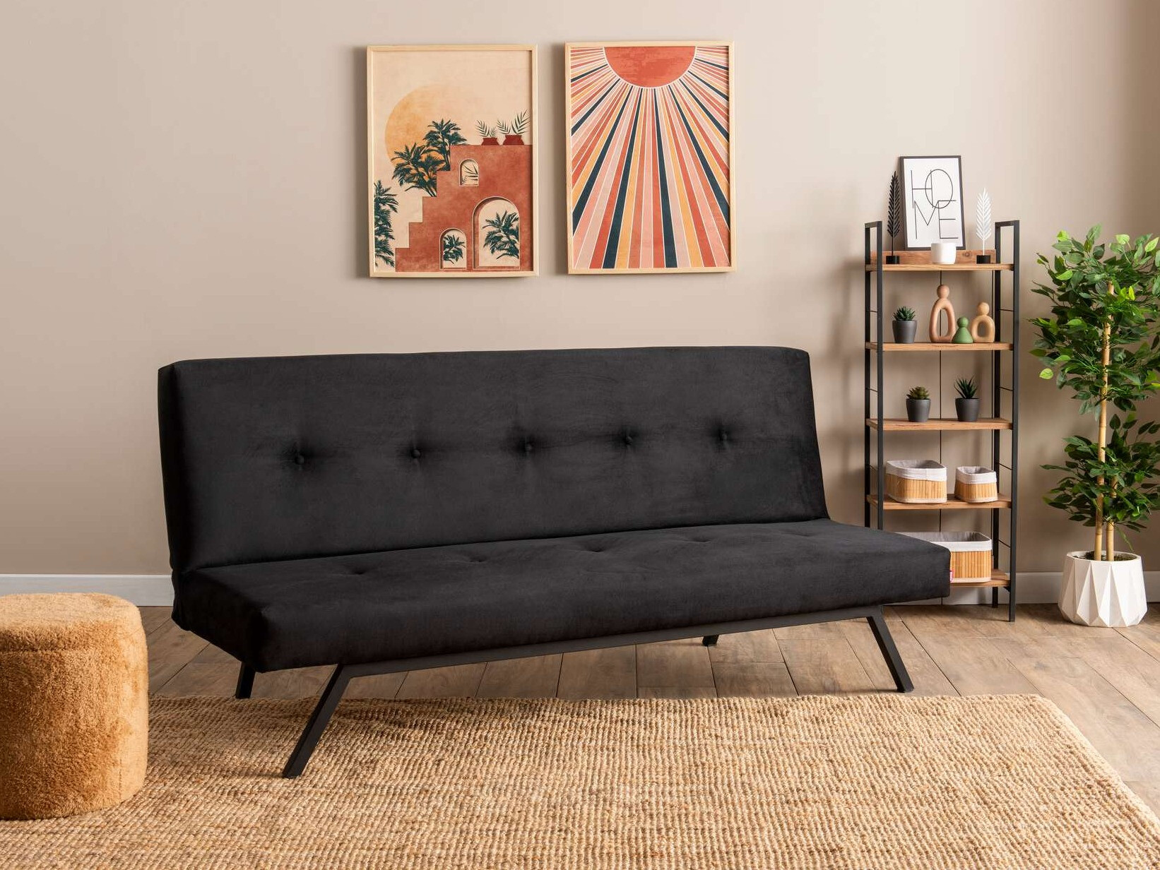 Разтегателен диван Altadena 300 (Черен)