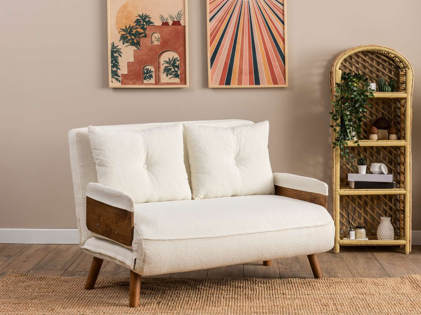 Разтегателен диван Altadena 606 (Бял)