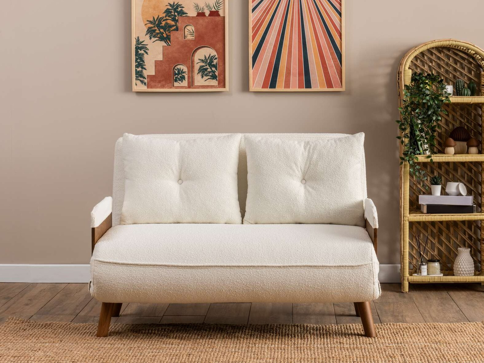 Разтегателен диван Altadena 606 (Бял)