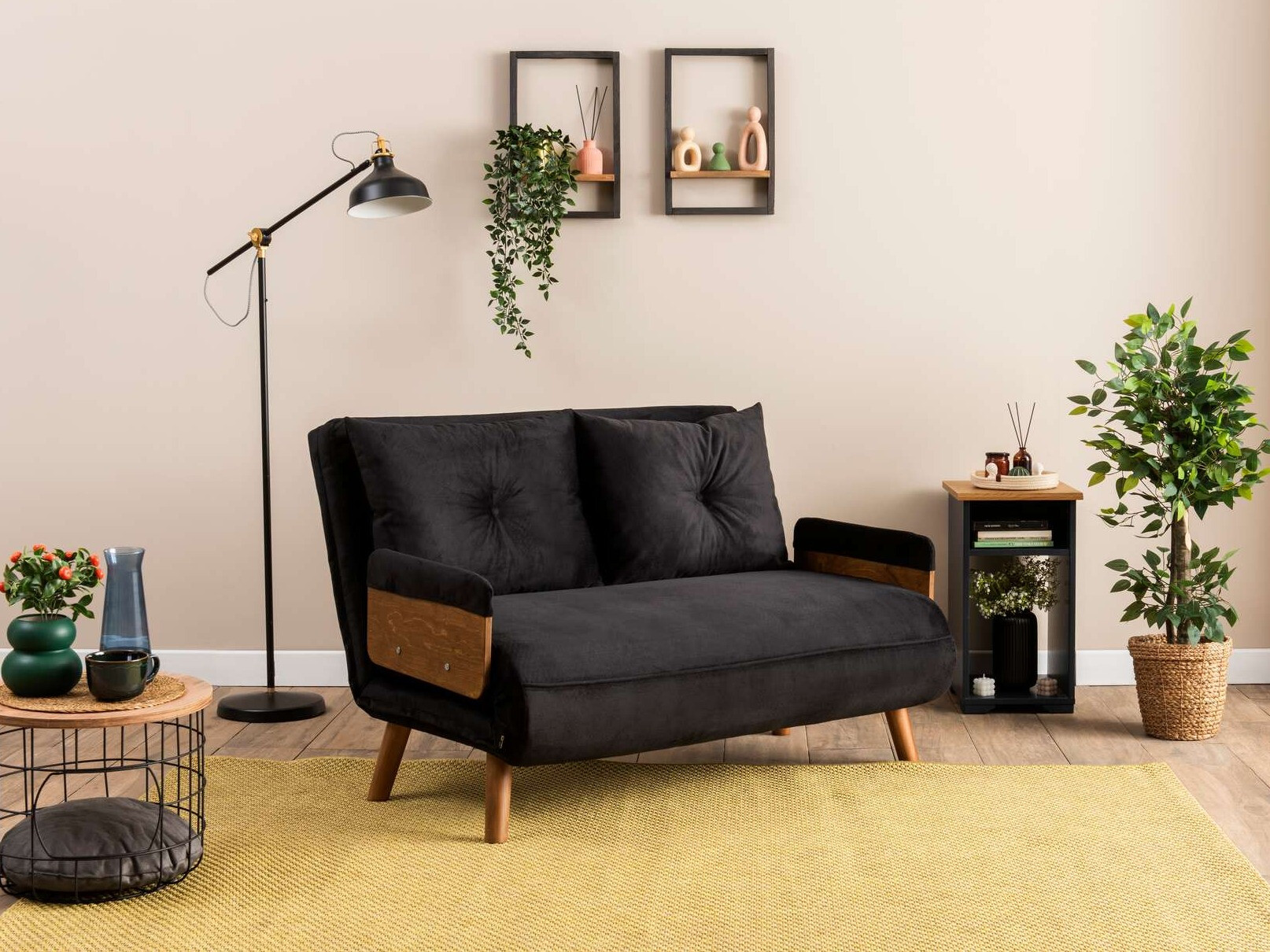 Разтегателен диван Altadena 606 (Черен)