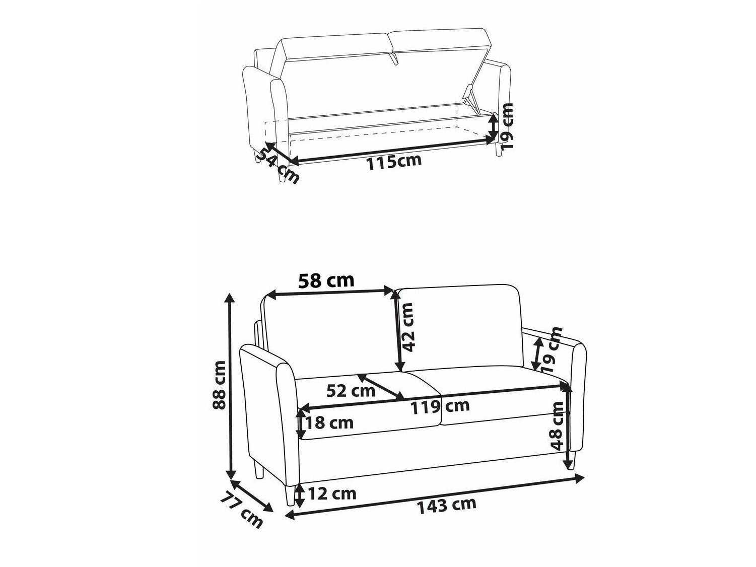 Диван Berwyn 2822 (Син)