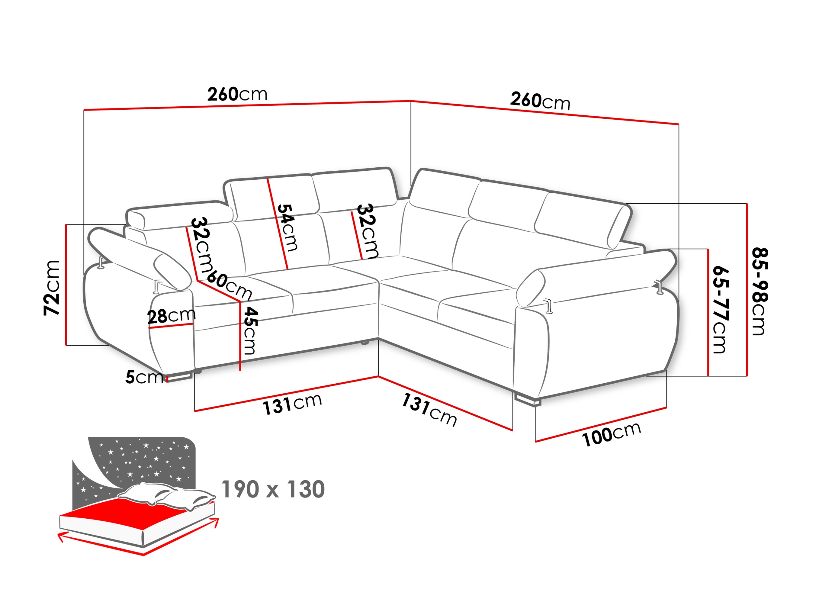 Ъглов диван Columbus 215 (Paros 04)
