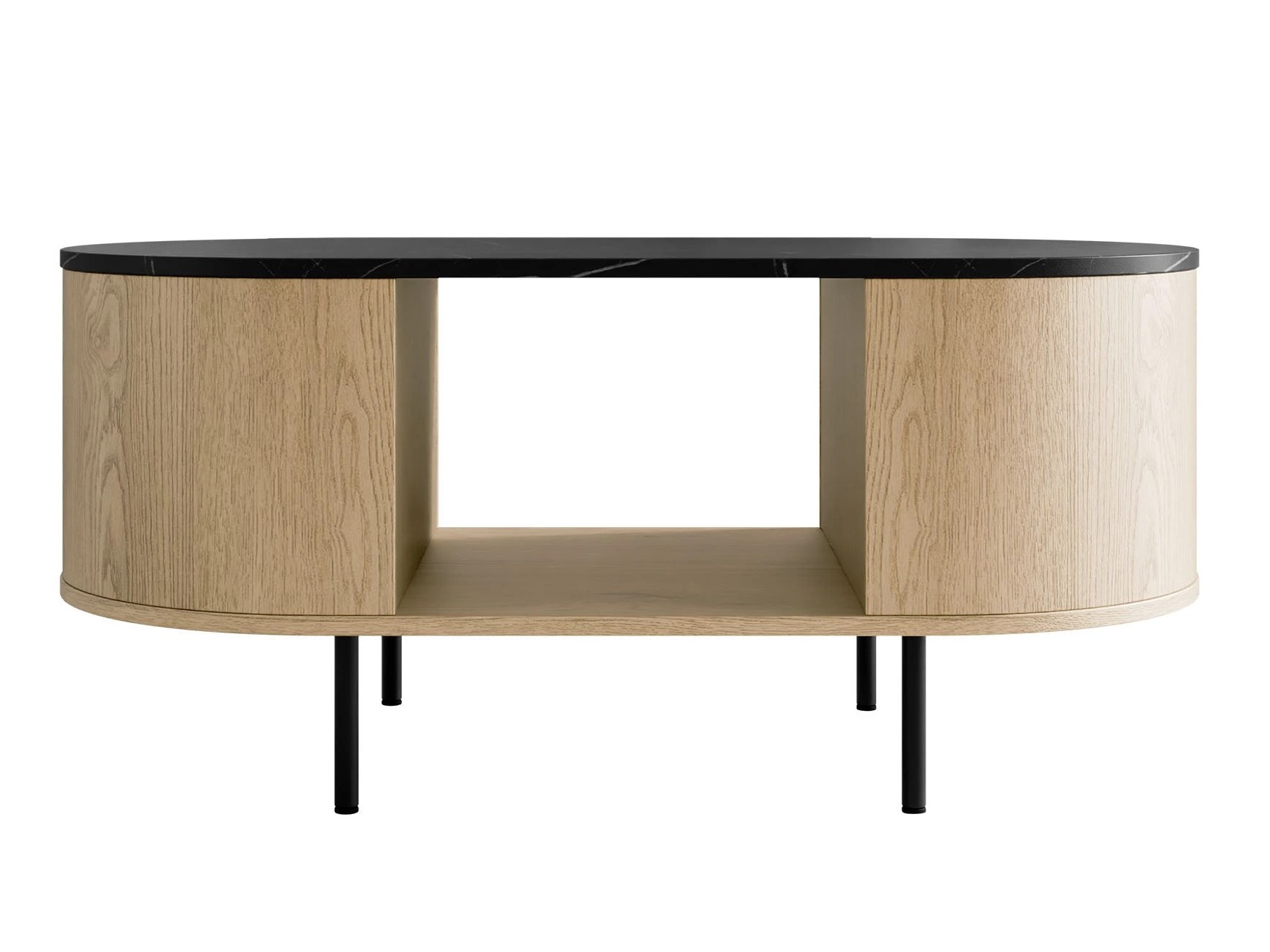 Комплект за хол Comfivo Livtena 105 (Черен мрамор + Черен)