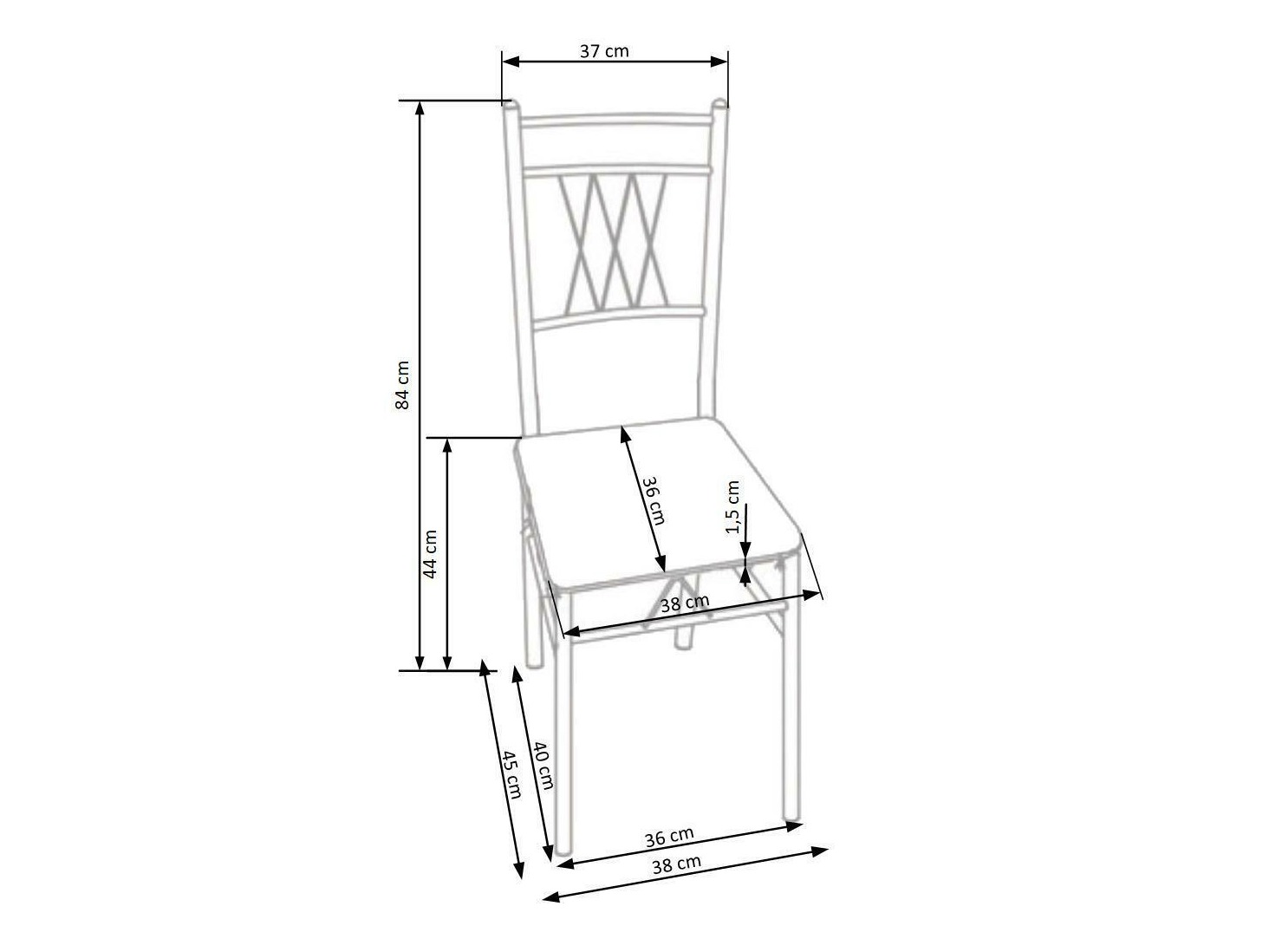 Маса и столове за трапезария Houston 1251 (Дъб + Черен)