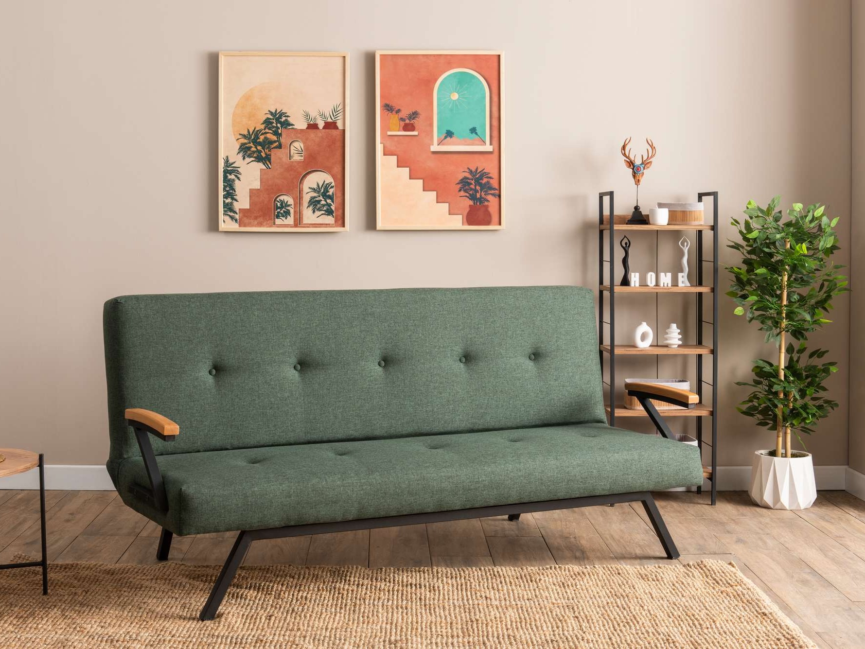 Разтегателен диван Altadena 604 (Зелен)