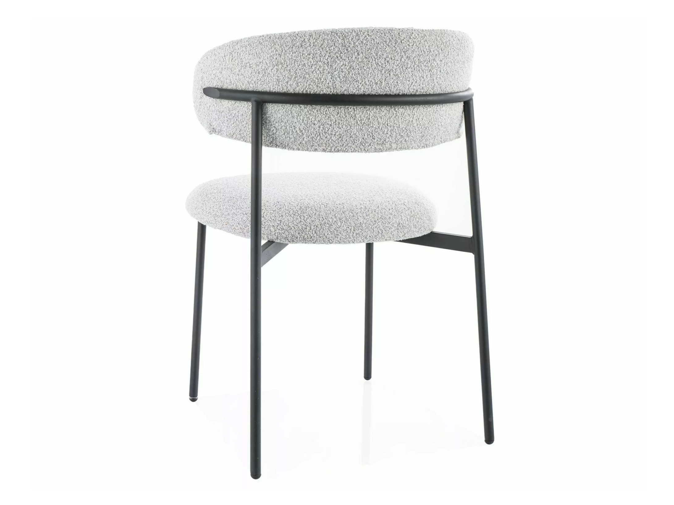 Стол Detroit 802 (Светло сив + Черен)