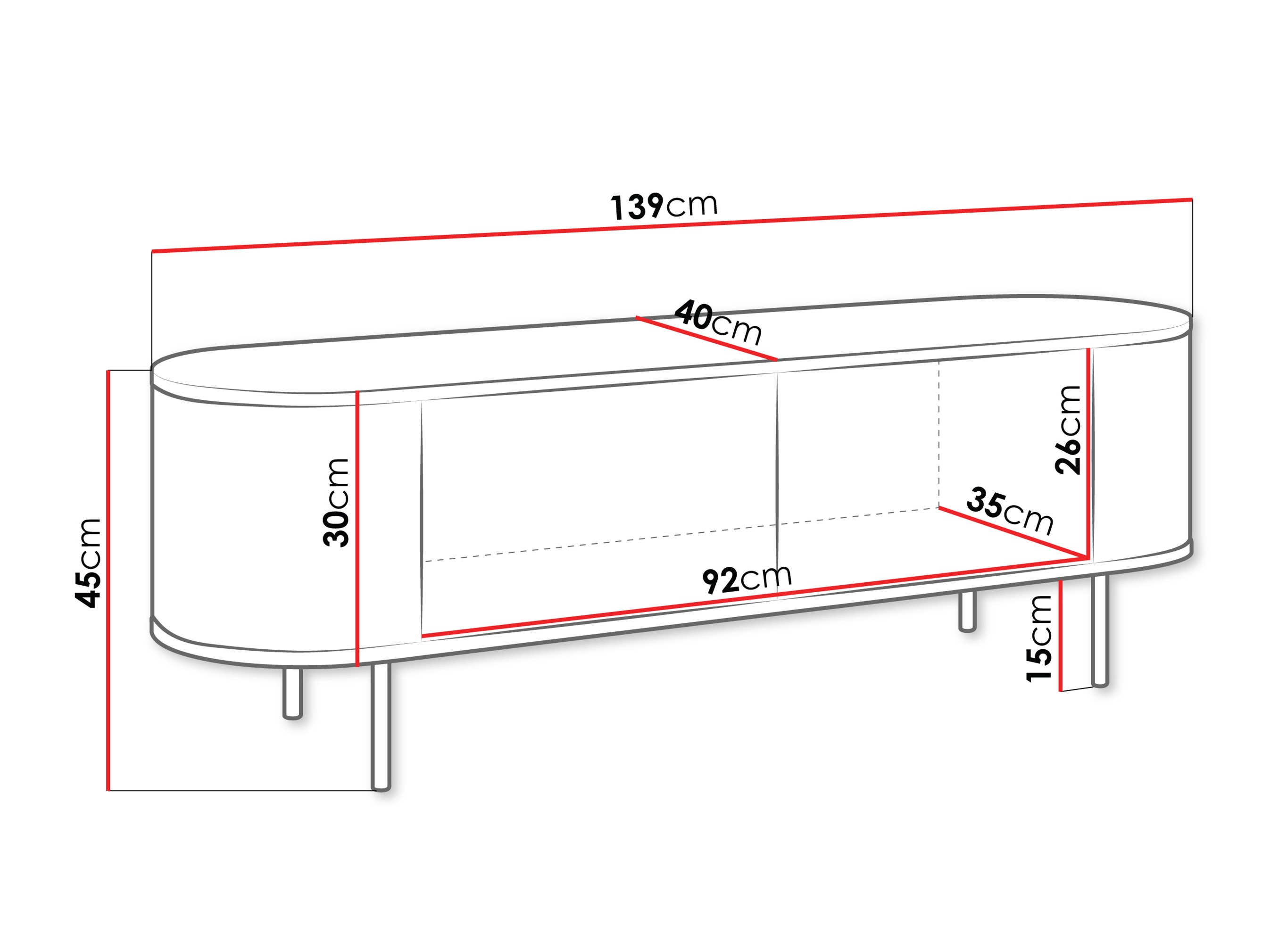 ТВ шкаф Comfivo Livtena (Бял мрамор + Златно)