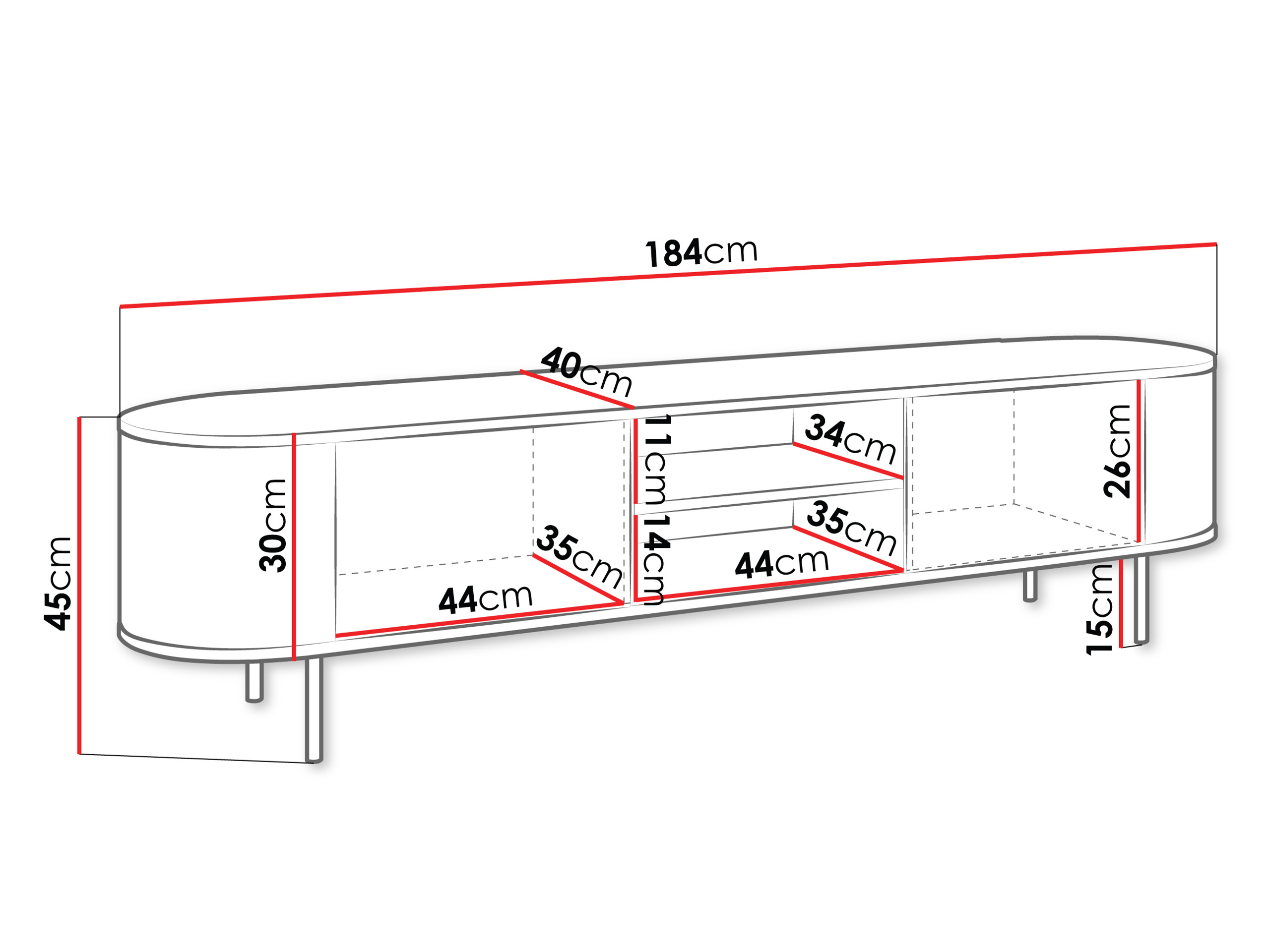 ТВ шкаф Comfivo Livtena I (Бял мрамор + Златно)
