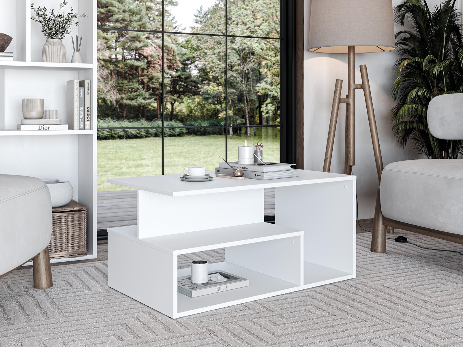 Масичка за кафе Houston 1991 (Бял)