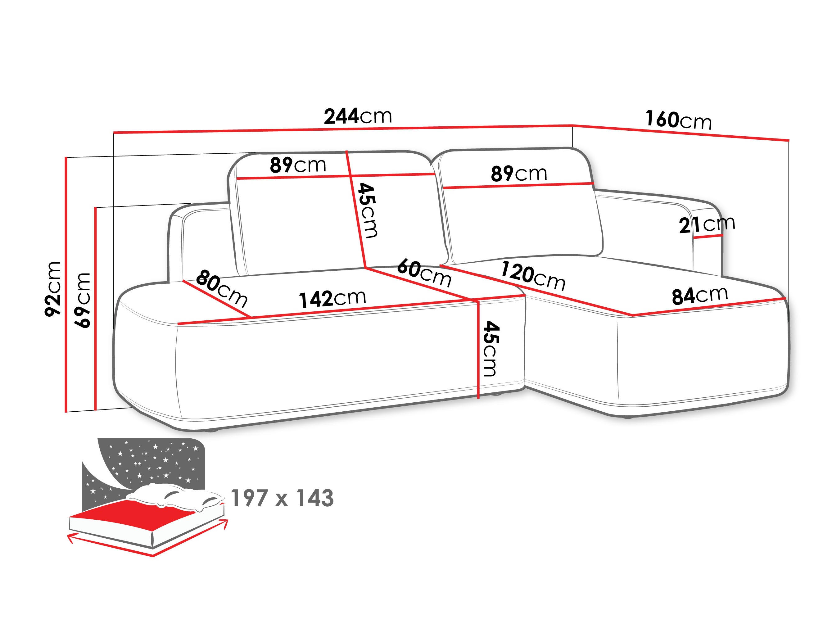 Ъглов диван ComfiDream Celena (Perfect Harmony 02)