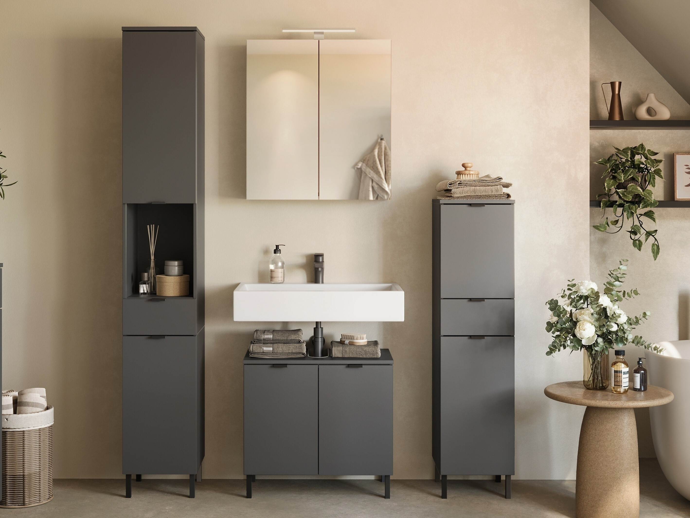 Комплект за баня Felfere 108 (Антрацит)