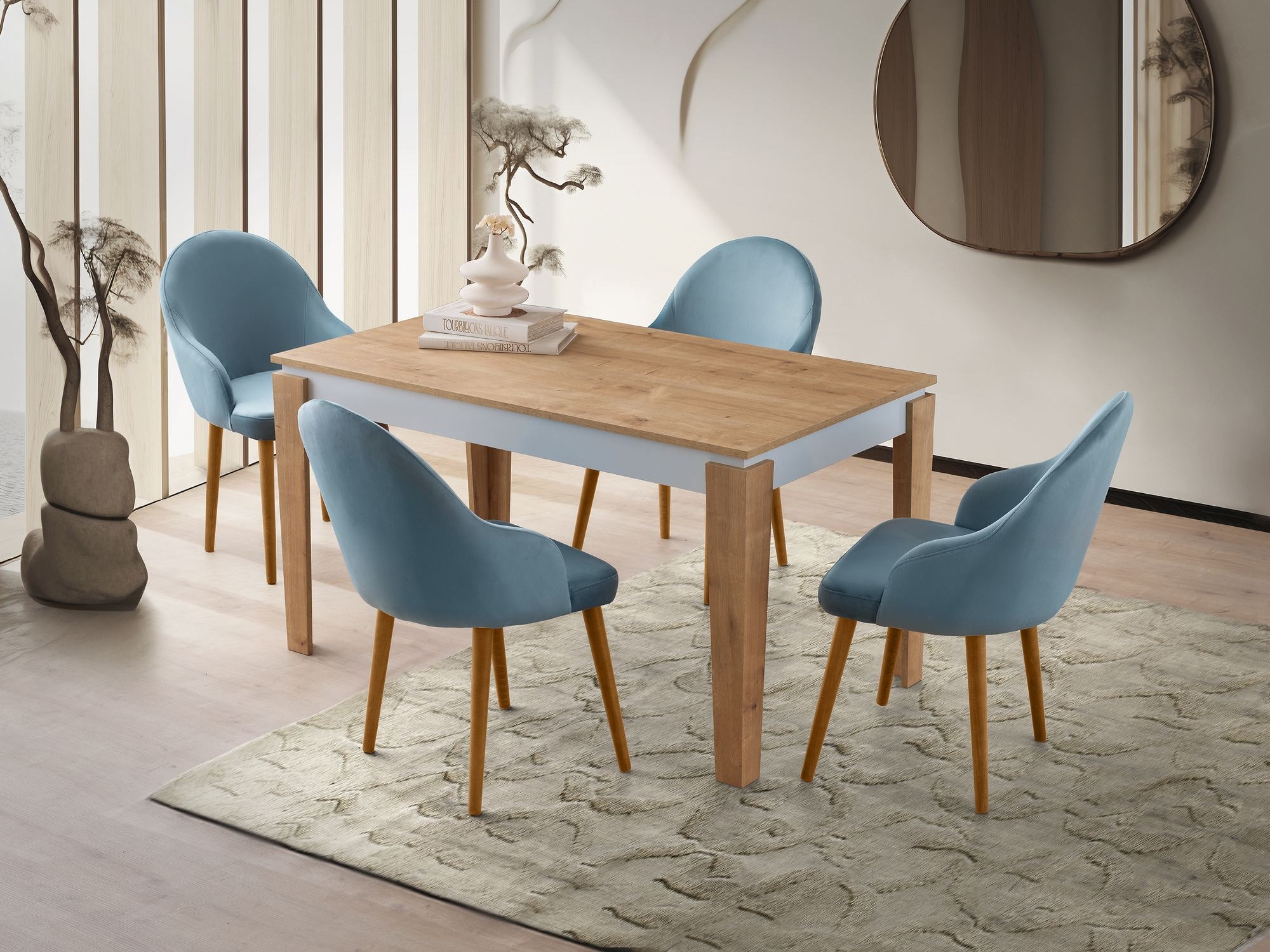 Маса Kailua 2625 (Дъб + Бял)