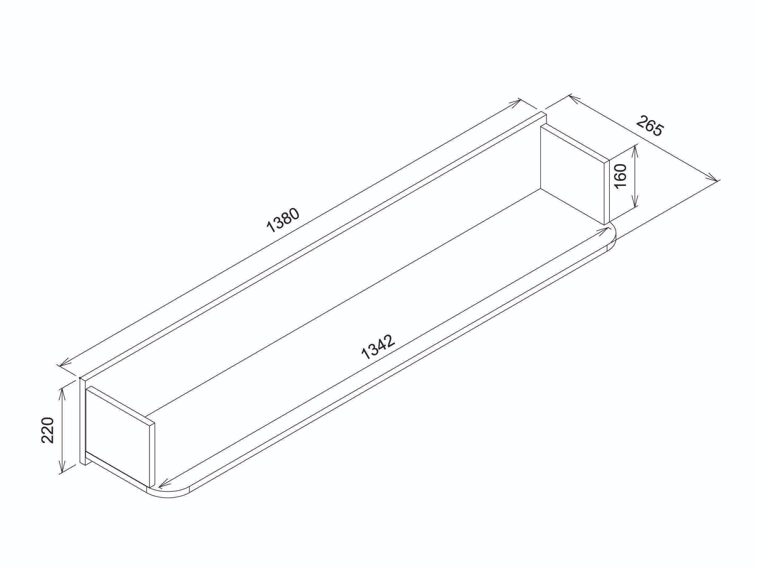 Стенна етажерка Levliva 112