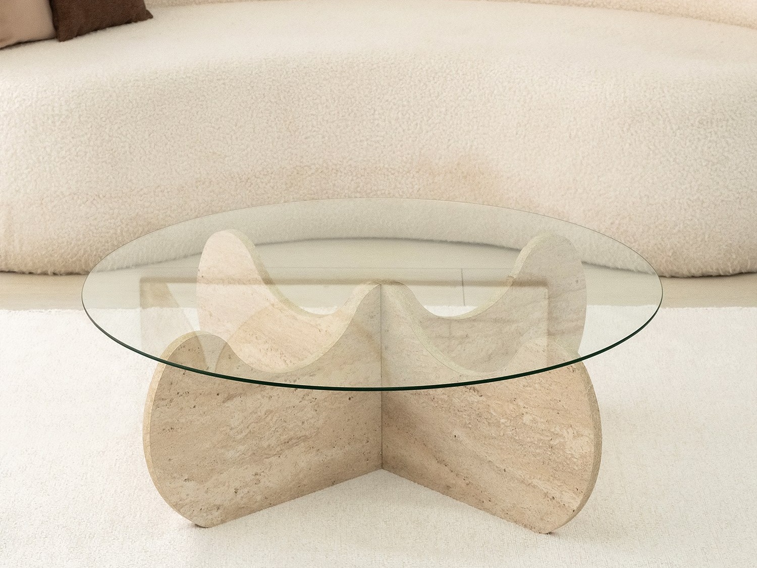 Масичка за кафе Kailua 2630 (Светъл Travertine)