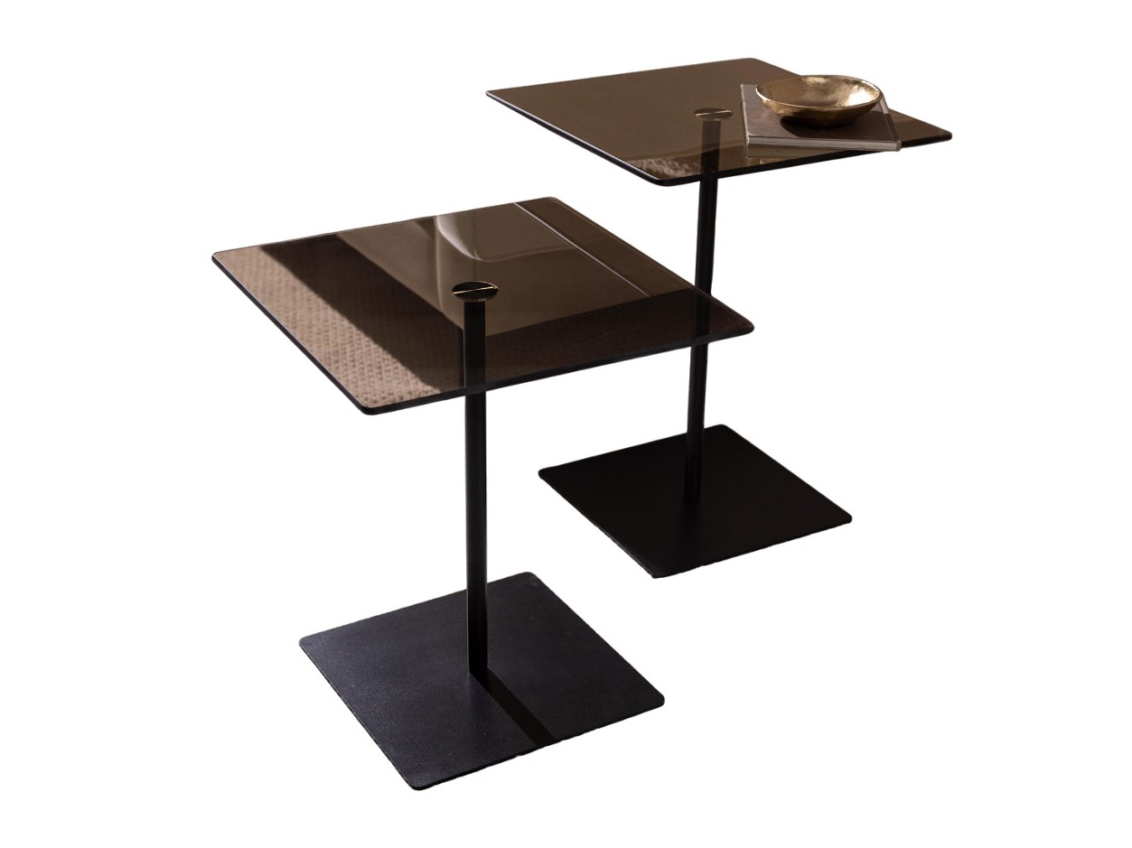 Комплект помощни маси Kailua 2639 (Черен + Кафяв)