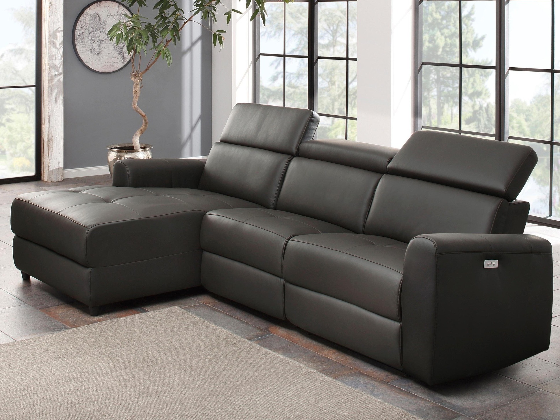 Ъглов реклайнер Denton 1490 (Кафяв)