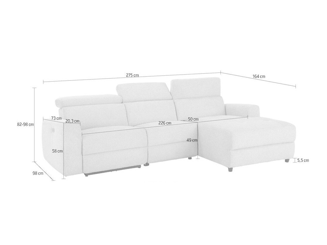 Ъглов реклайнер Denton 1490 (Светлосиньо)