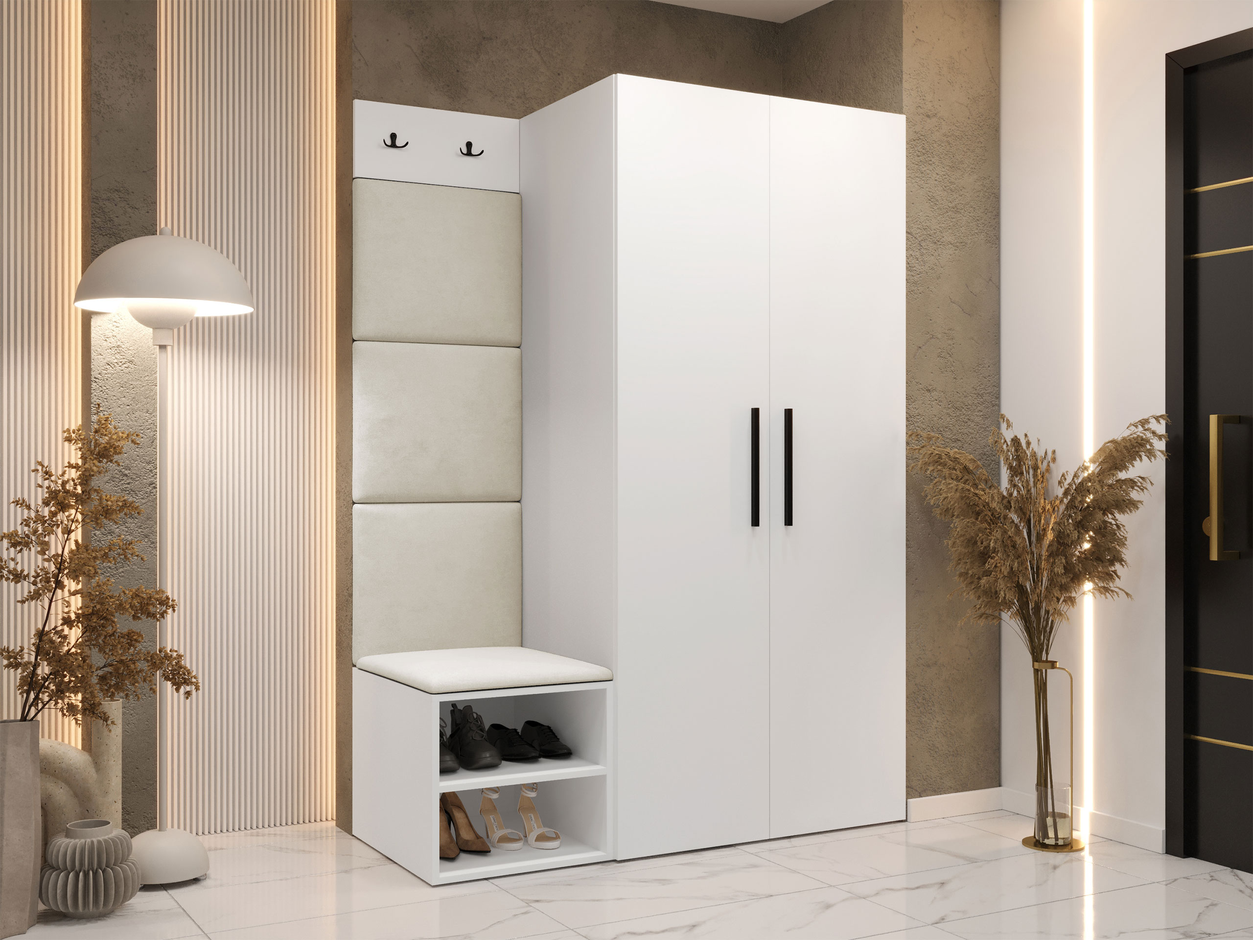 Комплект за антре Hartford 523 (Бял)