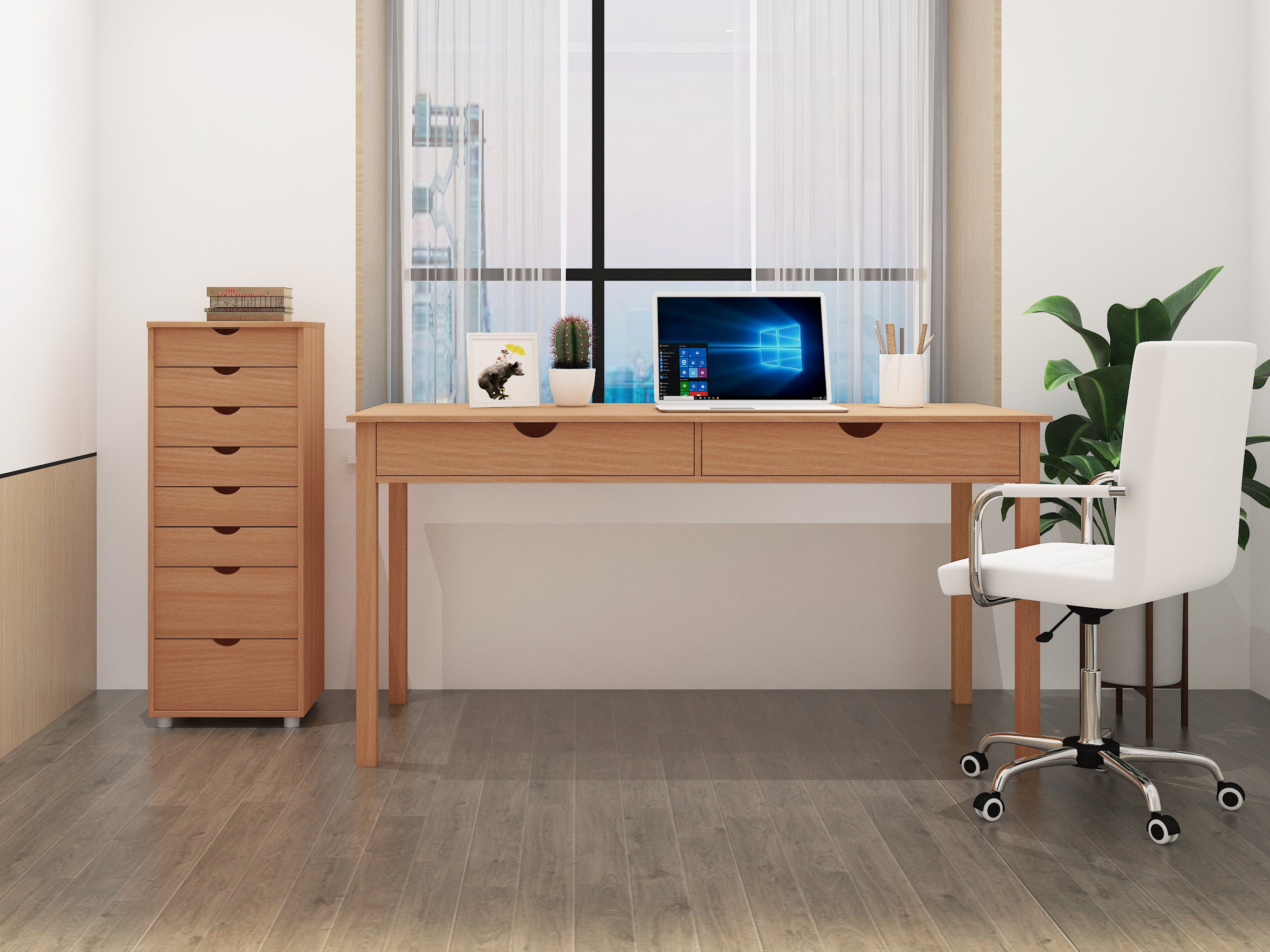 Офис бюро Denton 592 (Ярък дърво)