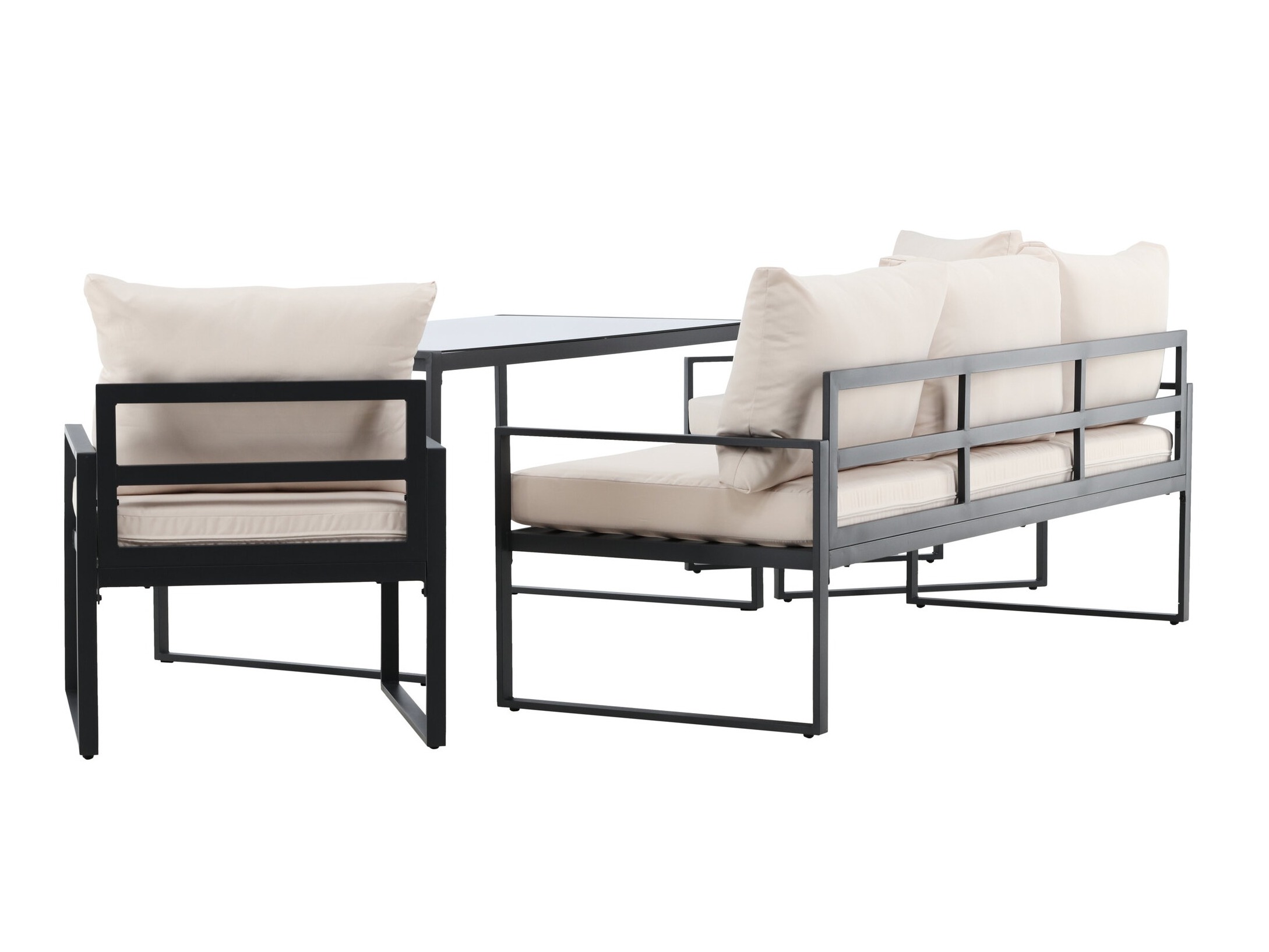 Градински комплект Dallas 4733 (Черен + Бежов)