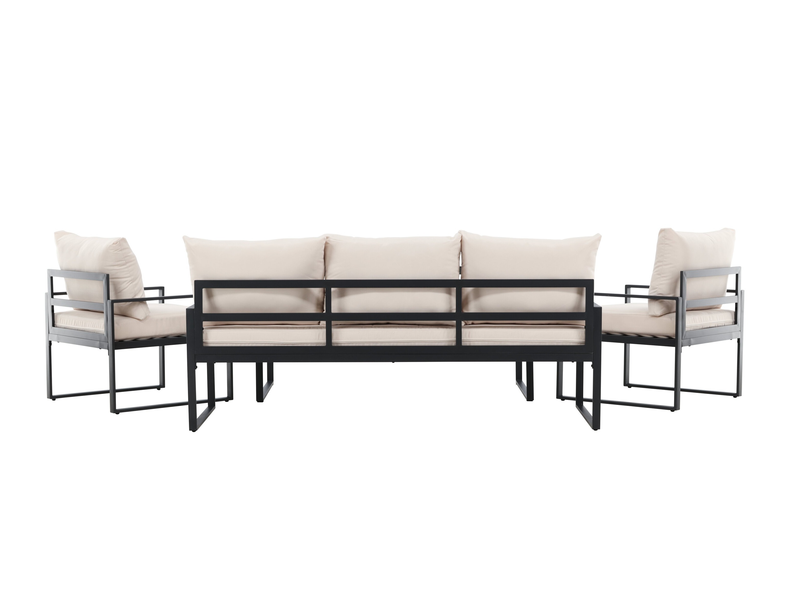 Градински комплект Dallas 4733 (Черен + Бежов)