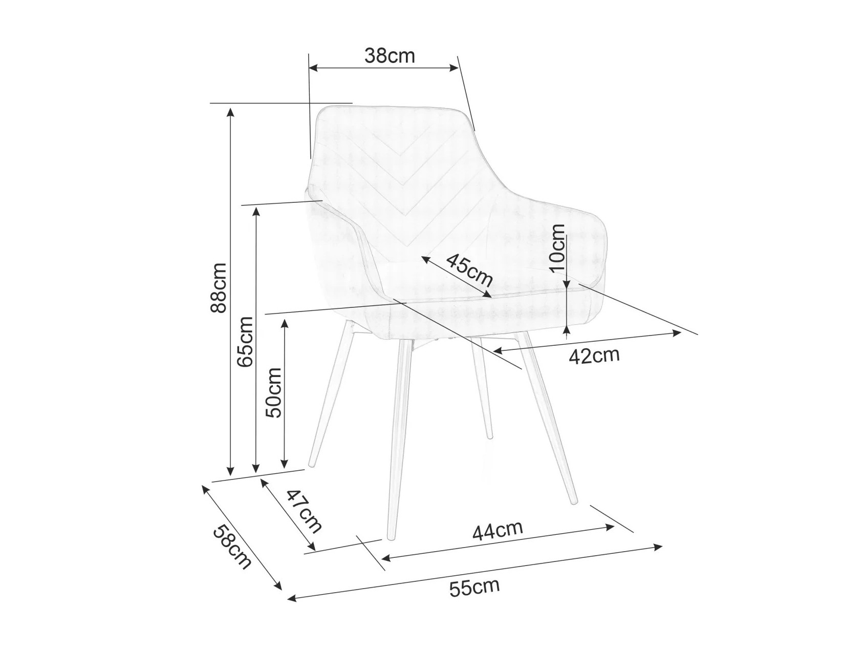 Стол Detroit 845 (Сив)