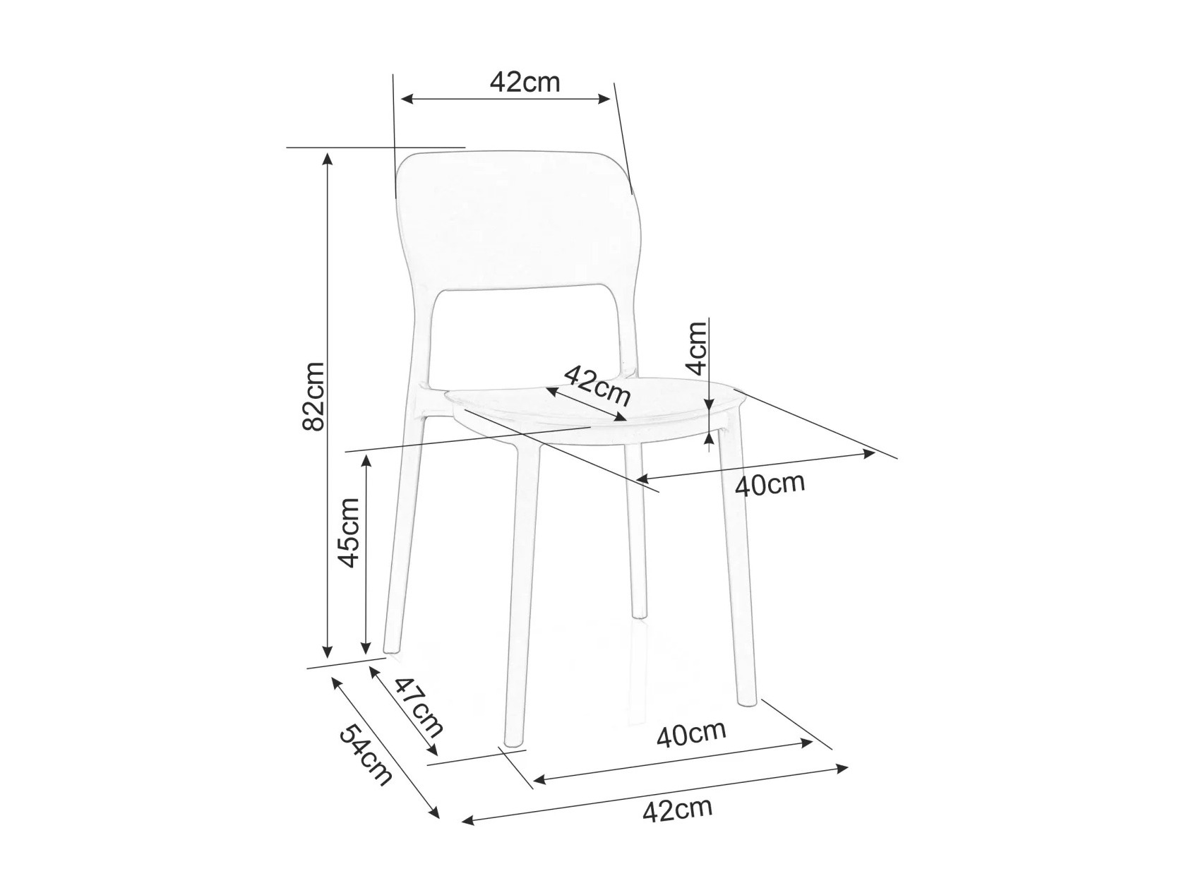Стол Detroit 851 (Светло сив)
