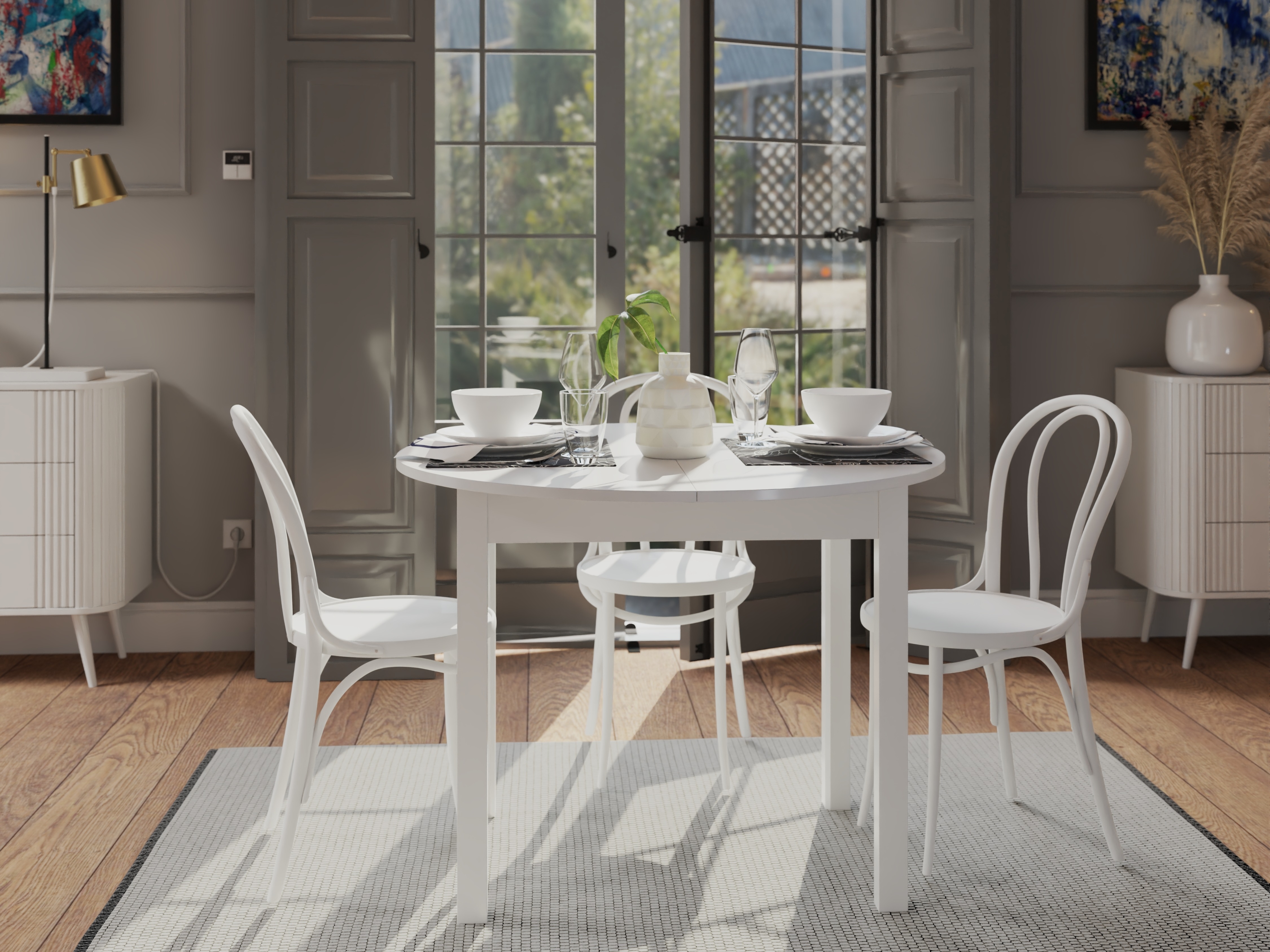 Маса Bristol 226 (Бял)