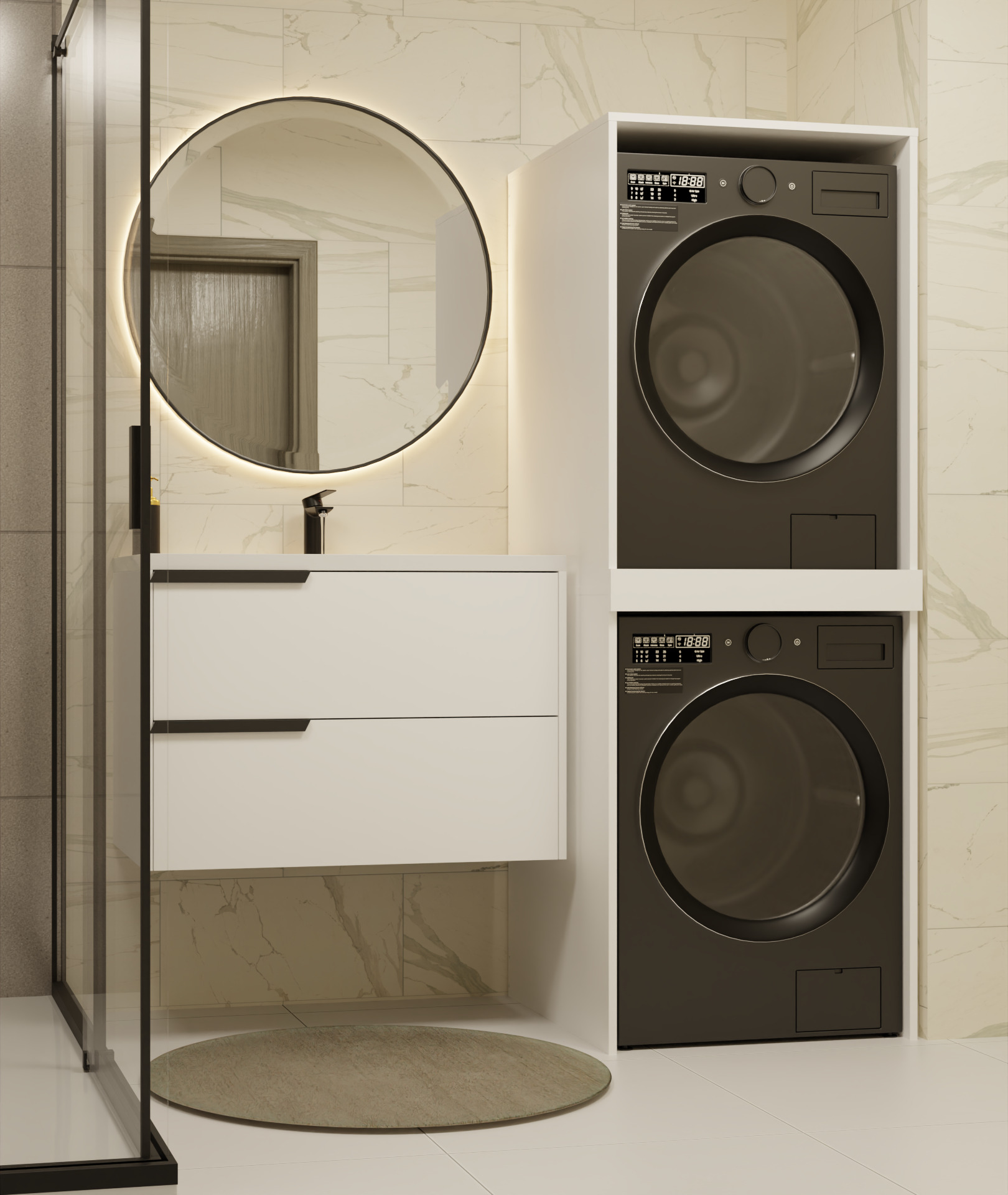 Шкаф за баня Balelbo 108 (Бял)