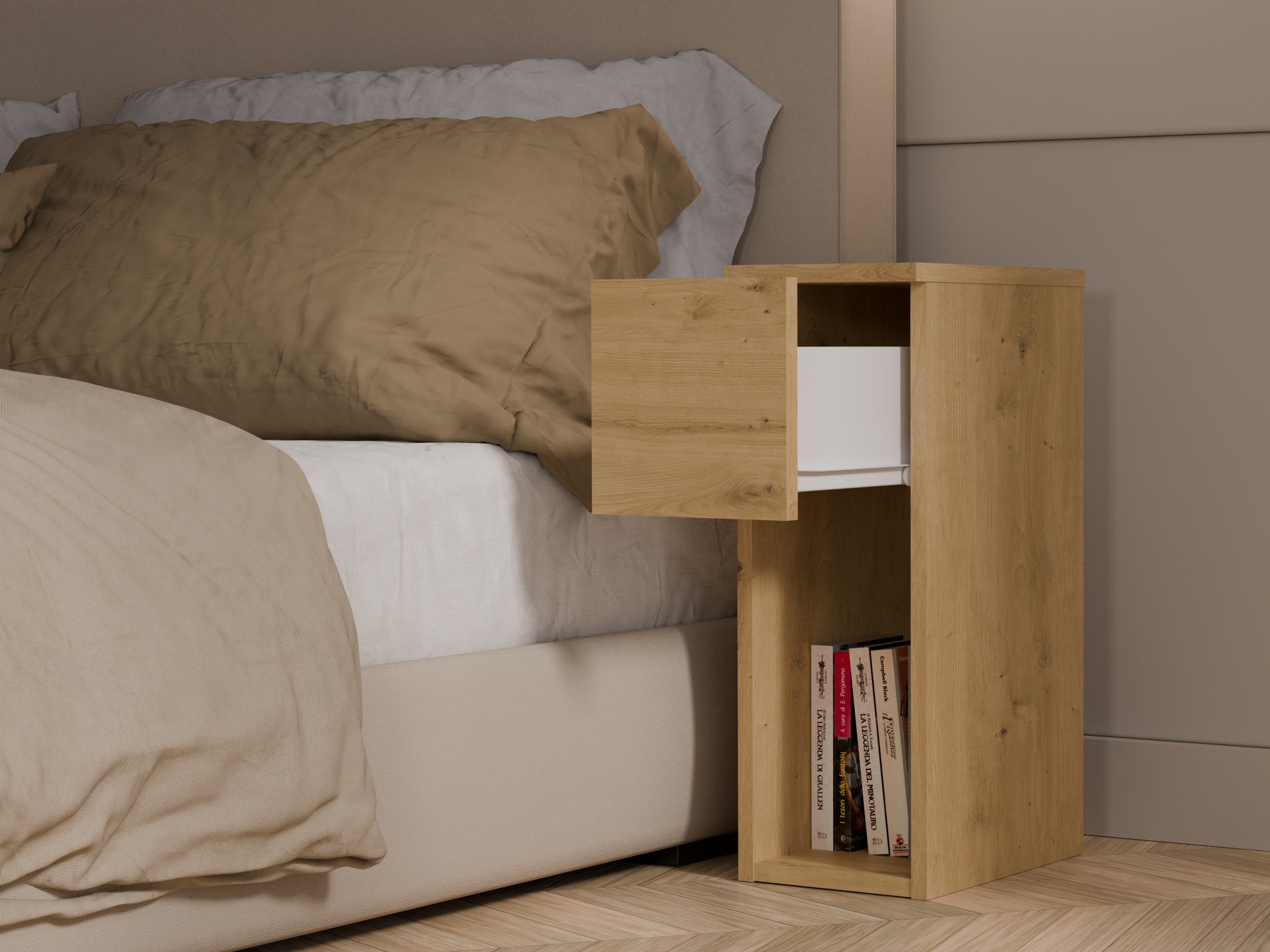 Нощно шкафче Mandeville 304 (Artisan дъб)