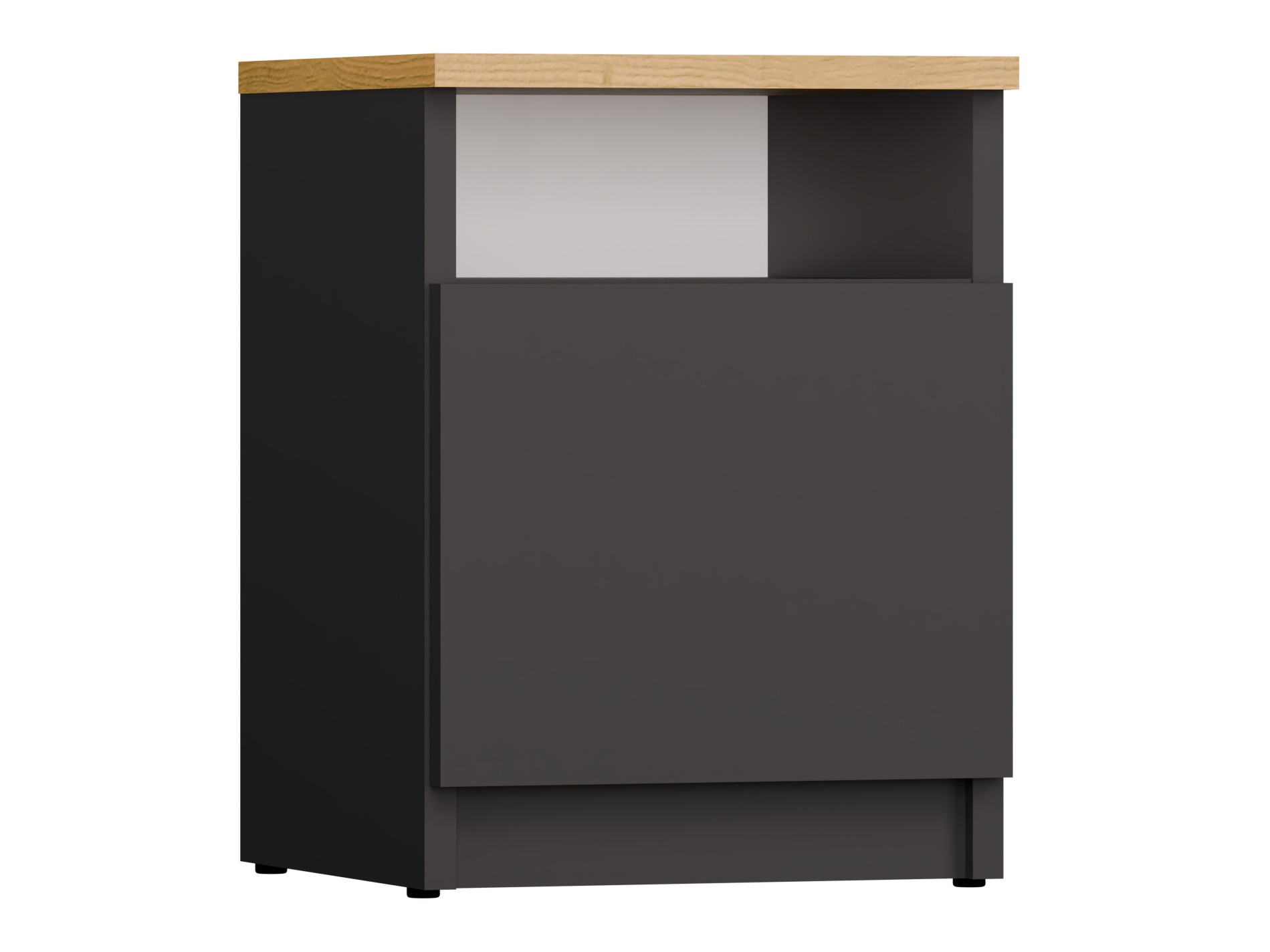 Нощно шкафче Mandeville 305 (Антрацит + Artisan дъб)