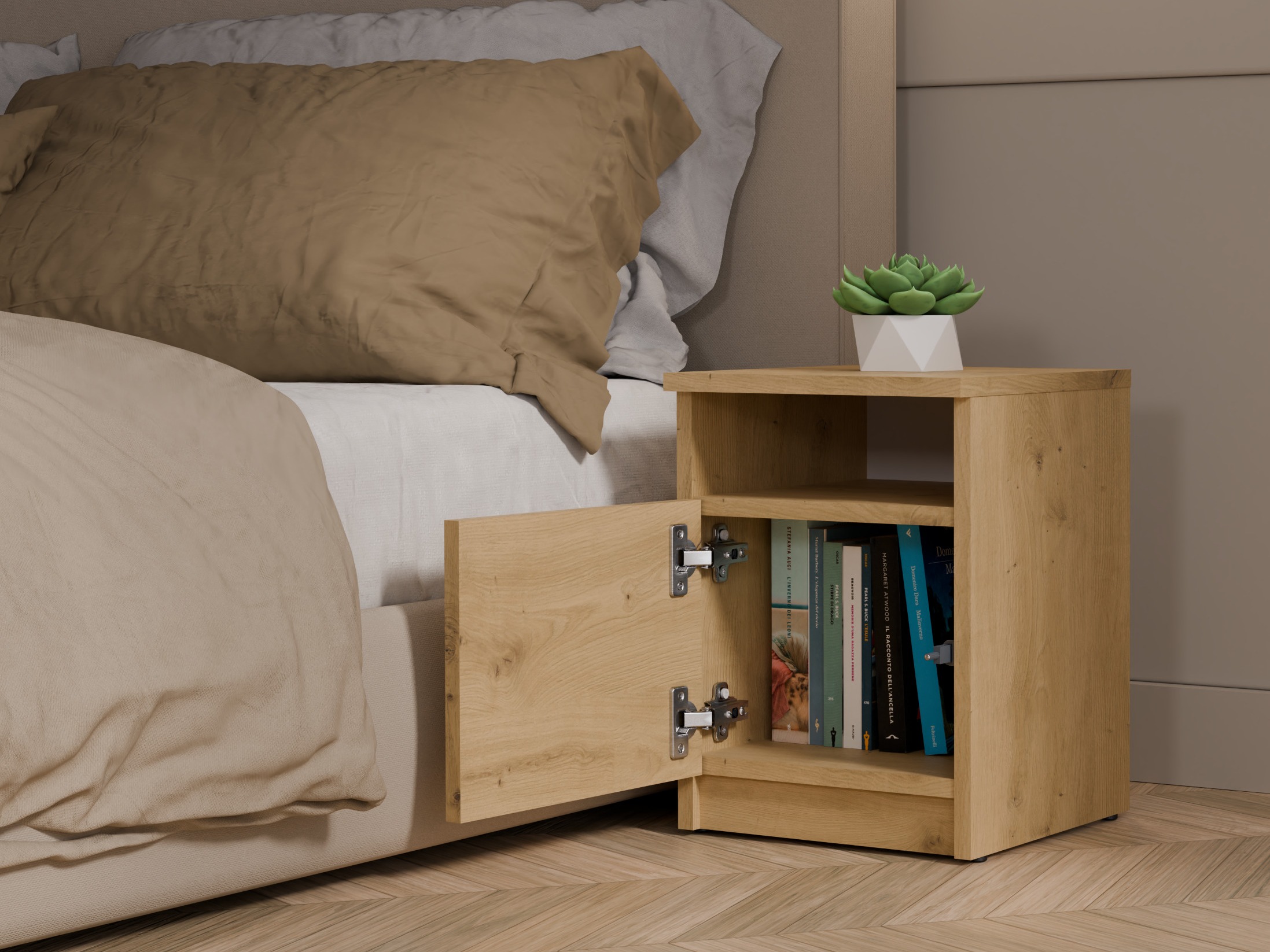 Нощно шкафче Mandeville 305 (Artisan дъб)