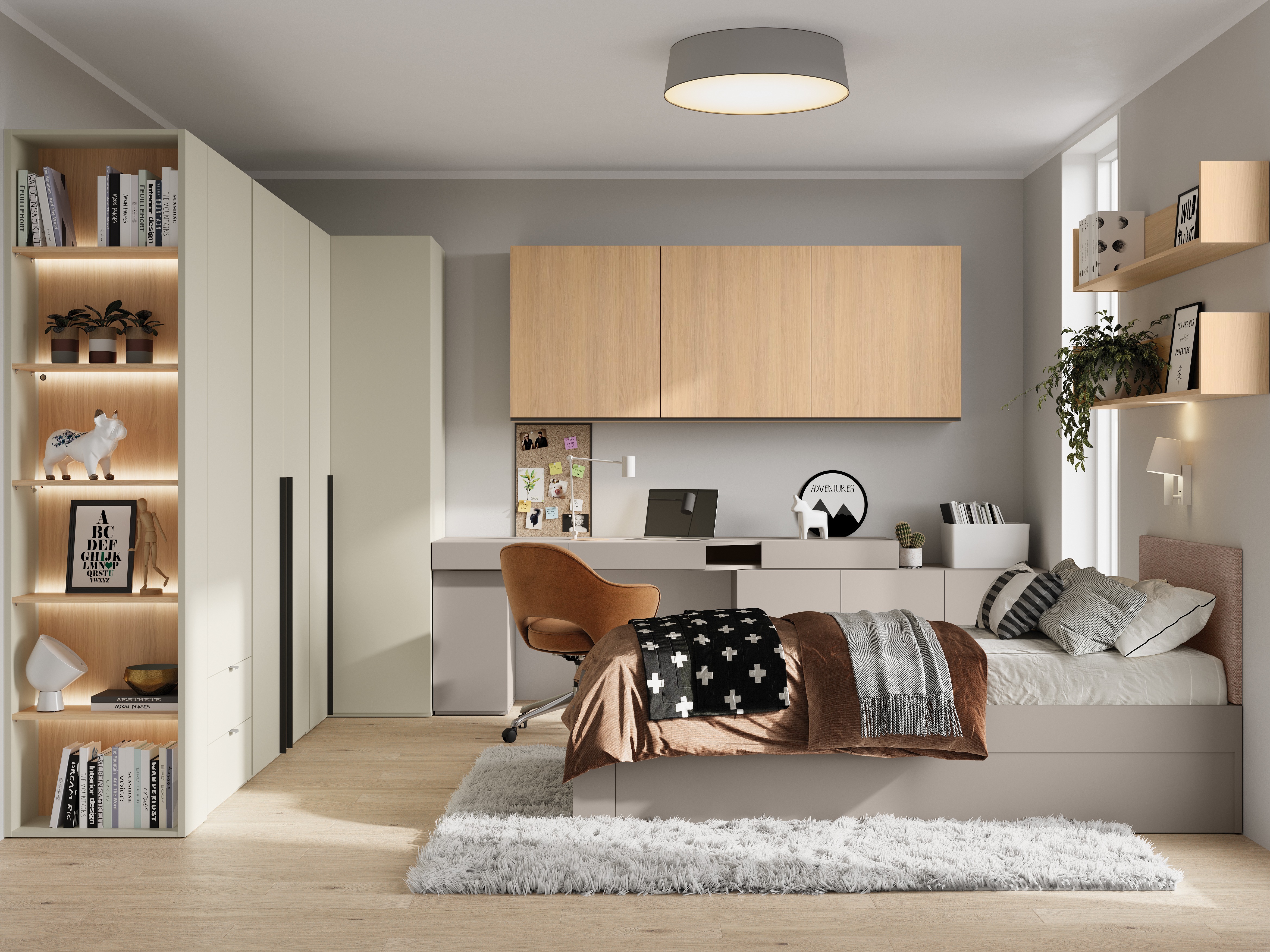 Ъглов гардероб Evareve 100