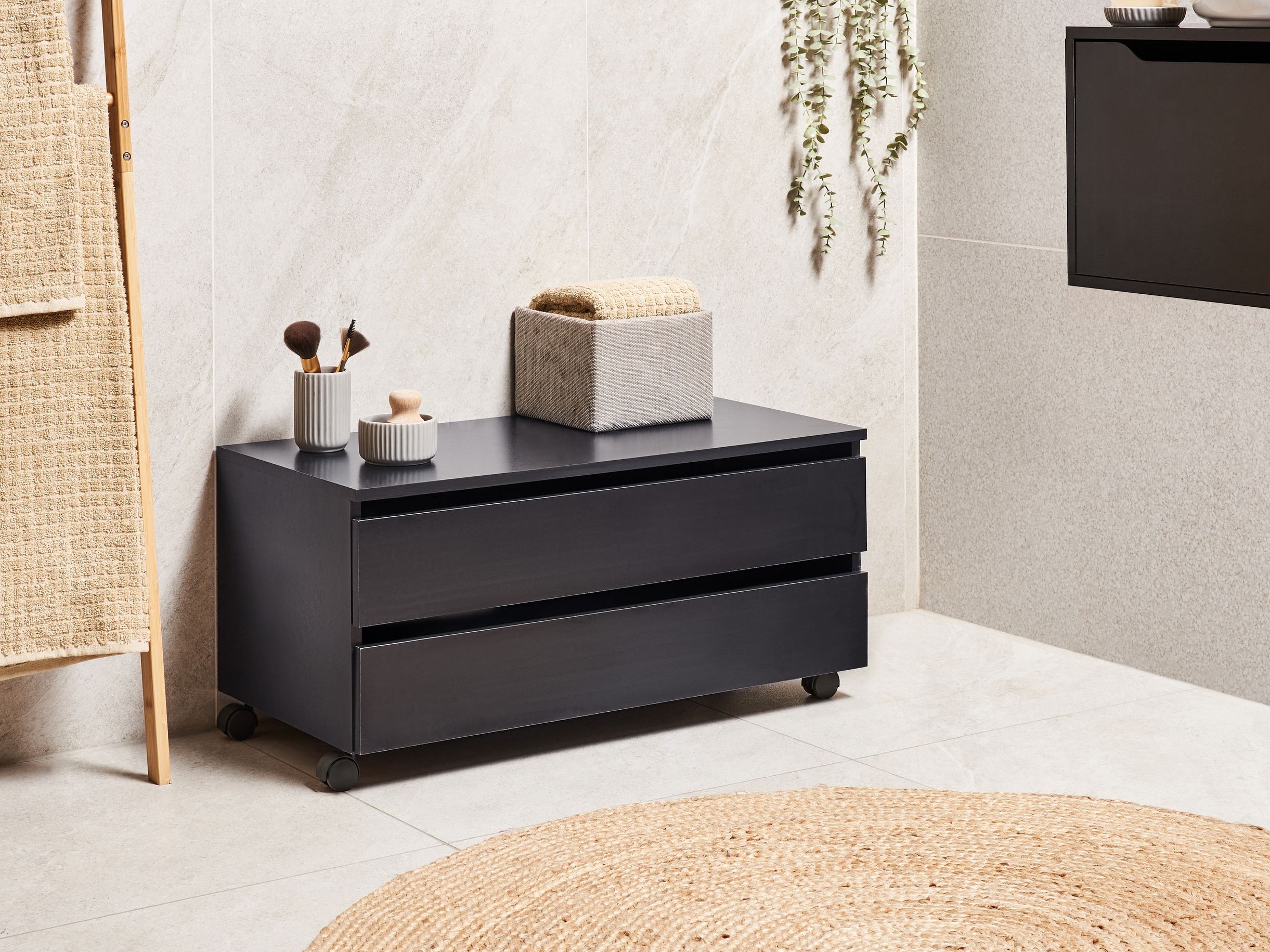 Стоящ шкаф за баня Berwyn 2755 (Черен)