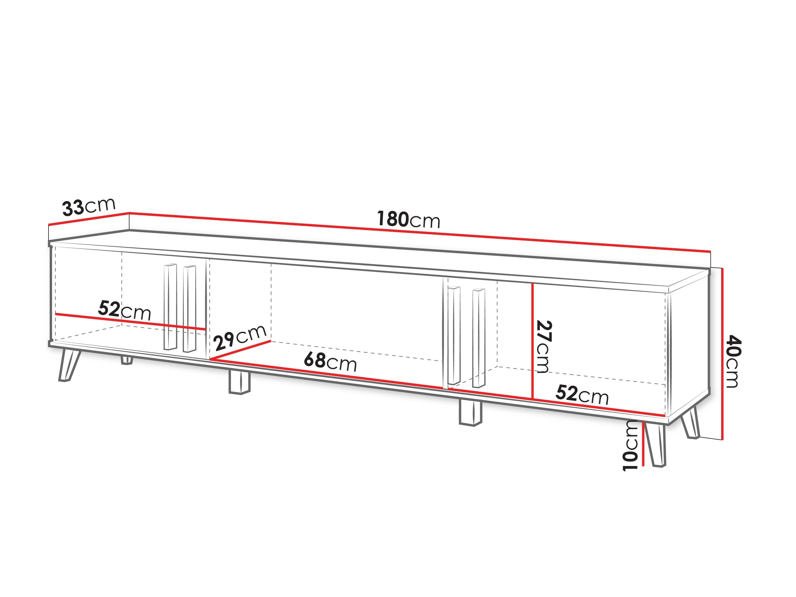 ТВ шкаф Facetor (Artisan дъб + Графит)