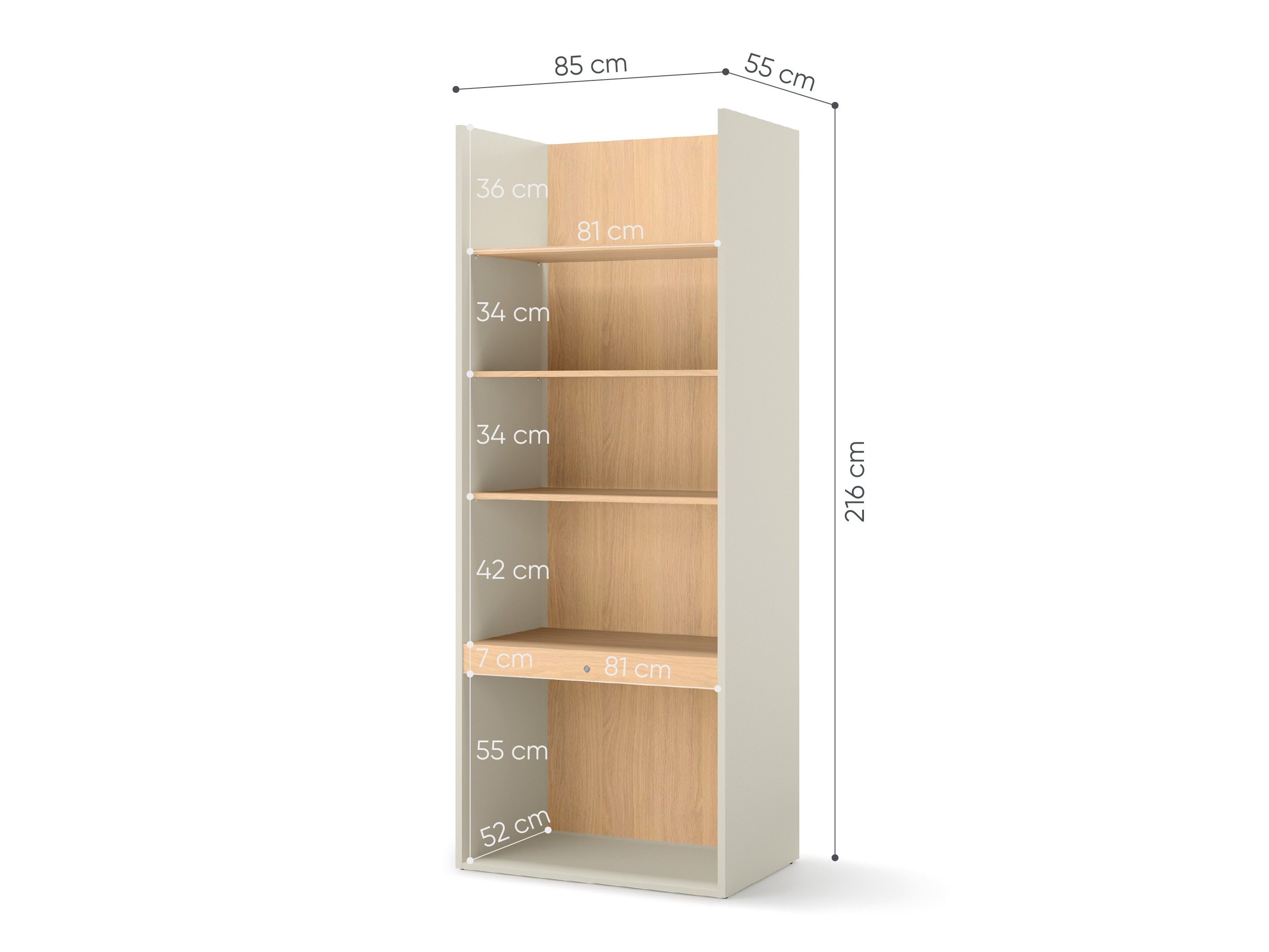 Етажерка Evareve 103 (Дъб + Светлокафяво)