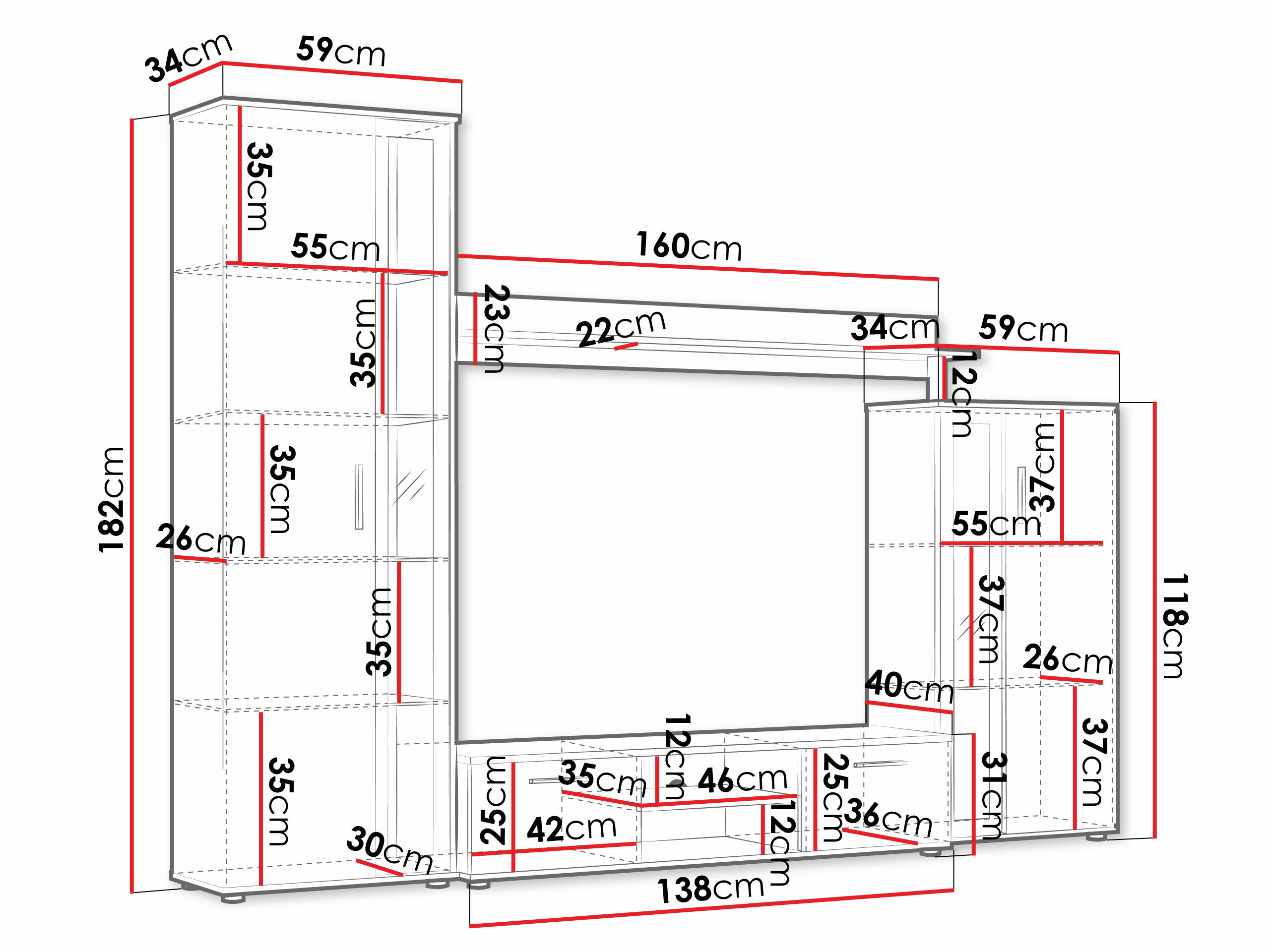 Комплект за хол Bristol 202 (Artisan дъб)