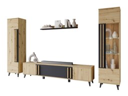 Комплект за хол Temora 103 (Artisan дъб + Графит)