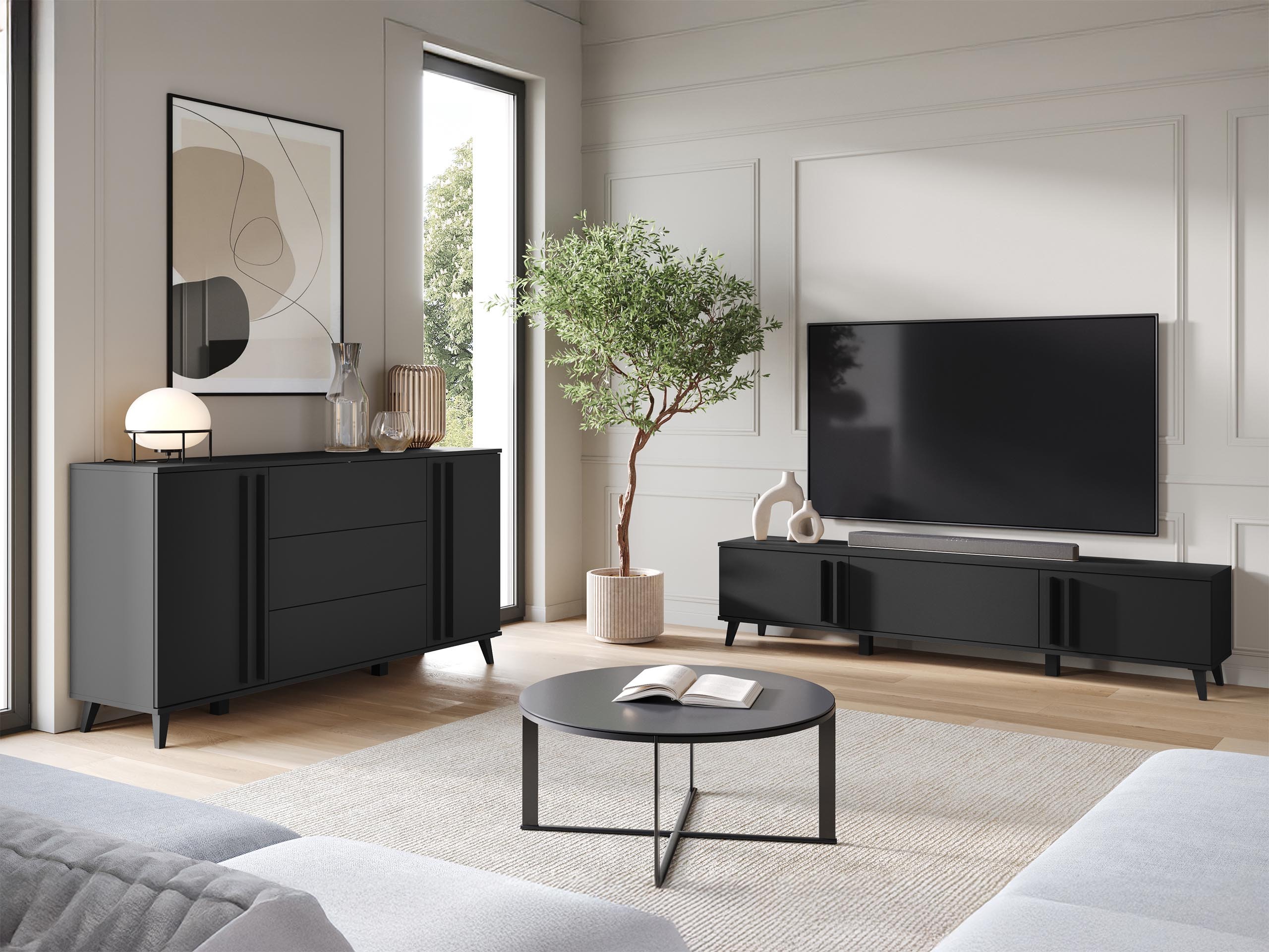 Комплект за хол Temora 104 (Графит)