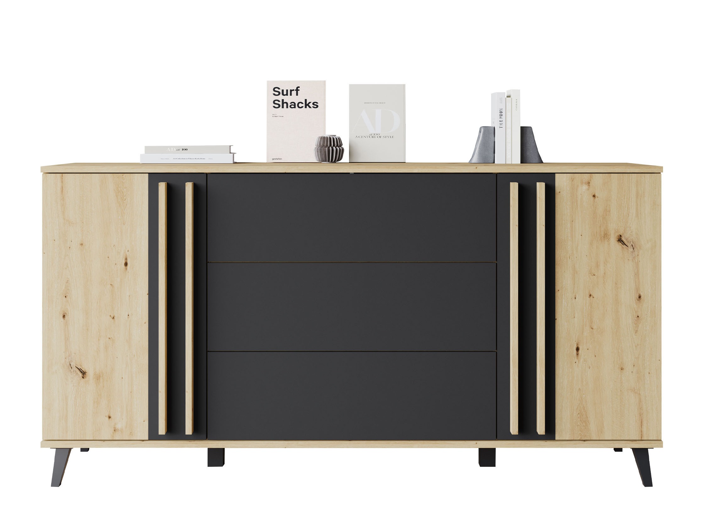 Скрин Temora 100 (Artisan дъб + Графит)